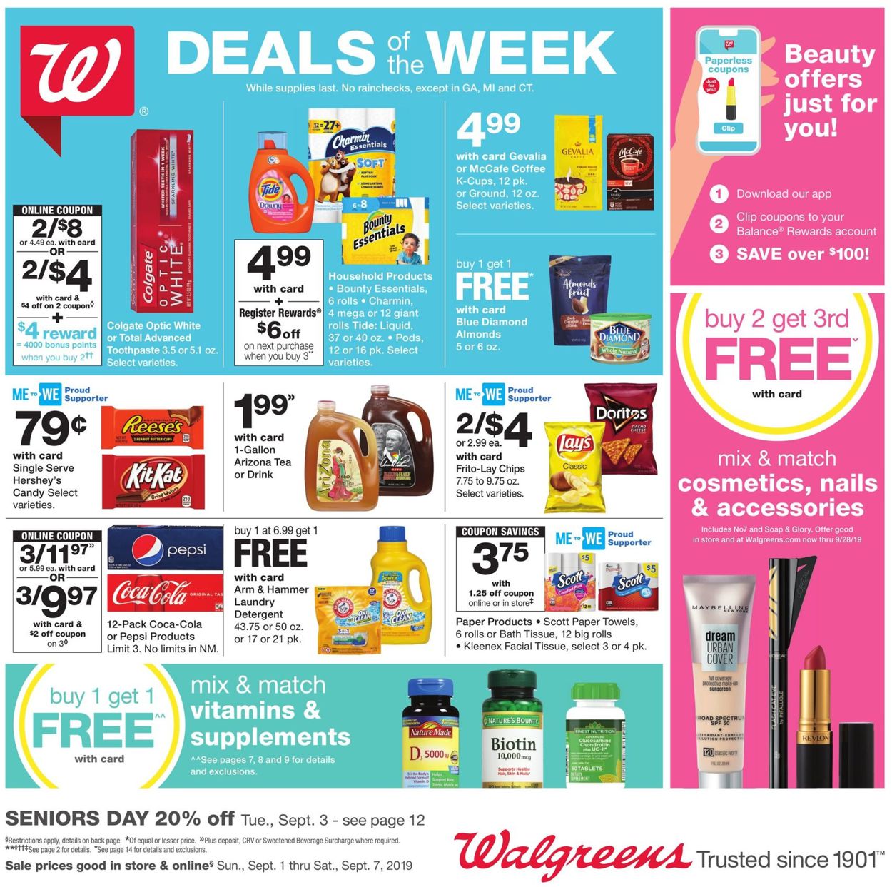 Walgreens Weekly Ad Circular - valid 09/01-09/07/2019
