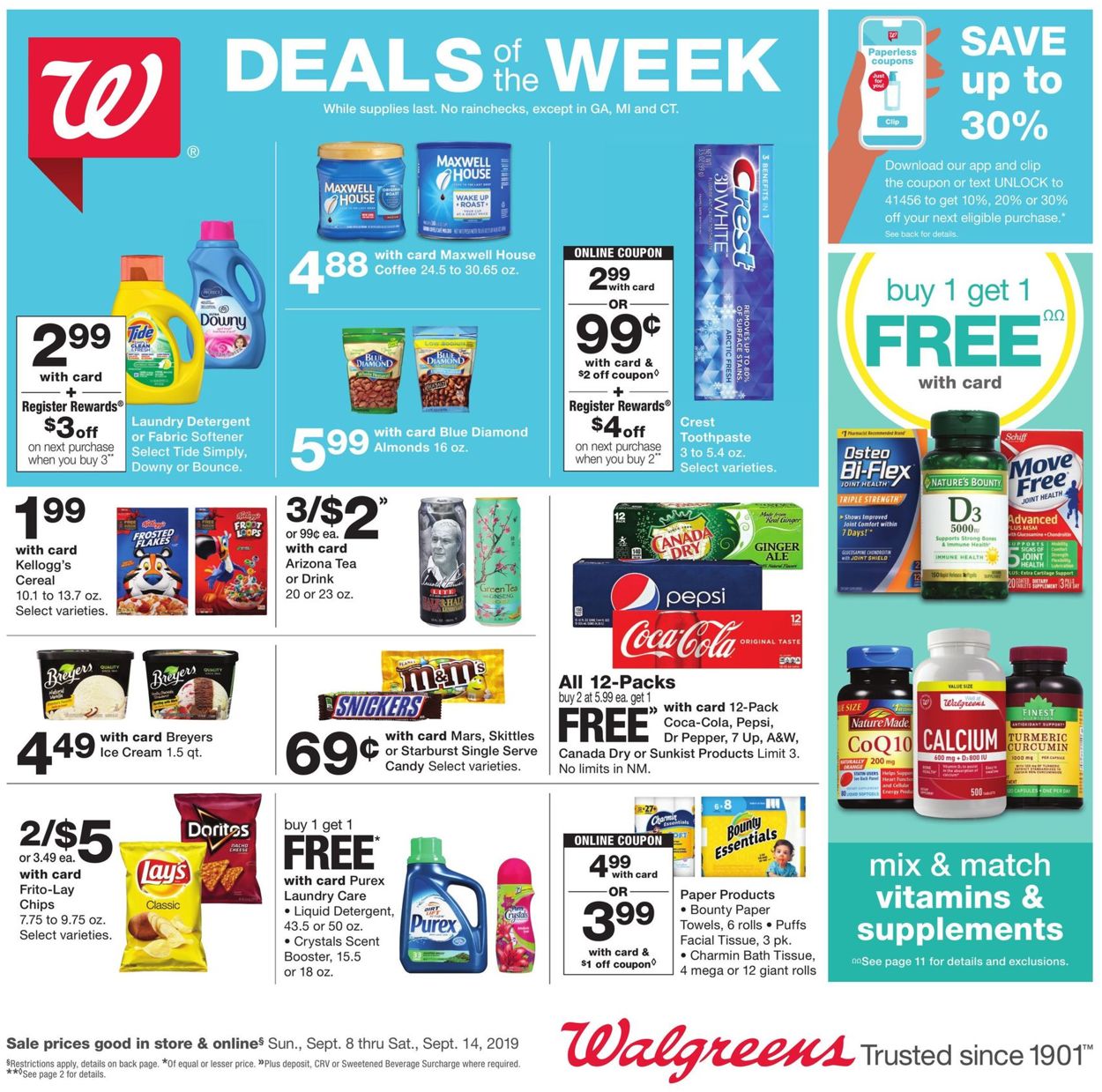 Walgreens Weekly Ad Circular - valid 09/08-09/14/2019