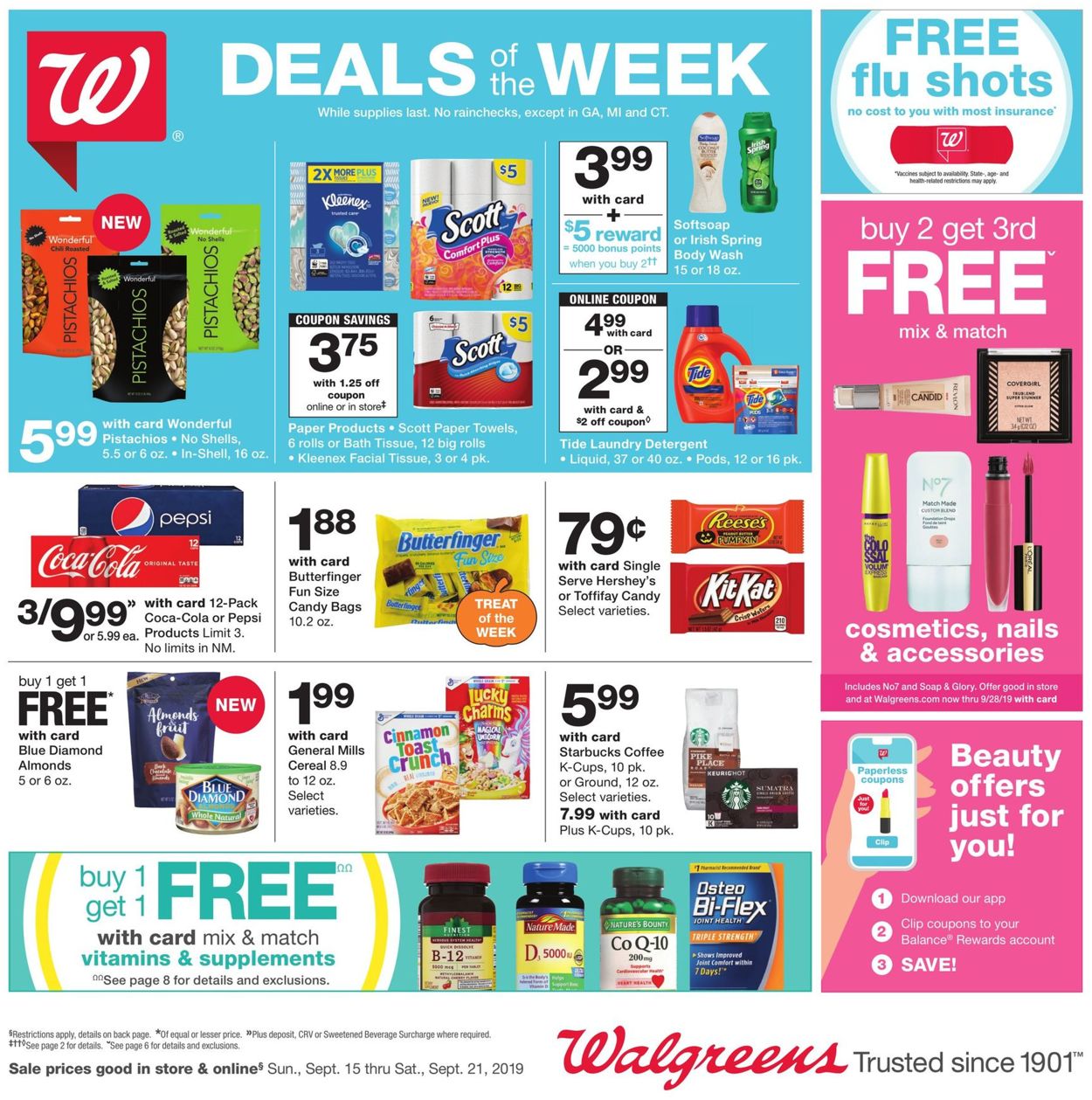 Walgreens Weekly Ad Circular - valid 09/15-09/21/2019