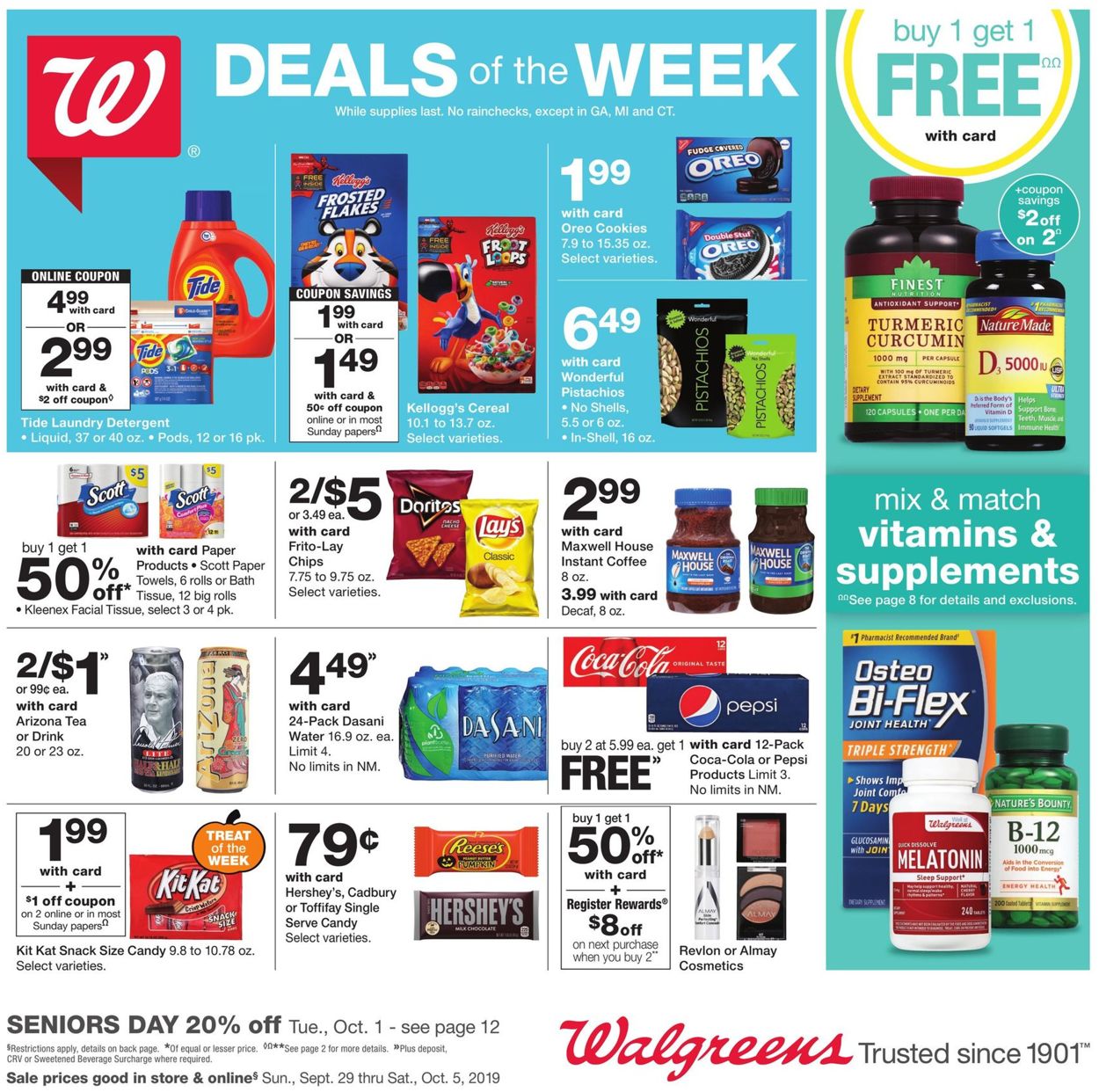 Walgreens Weekly Ad Circular - valid 09/29-10/05/2019