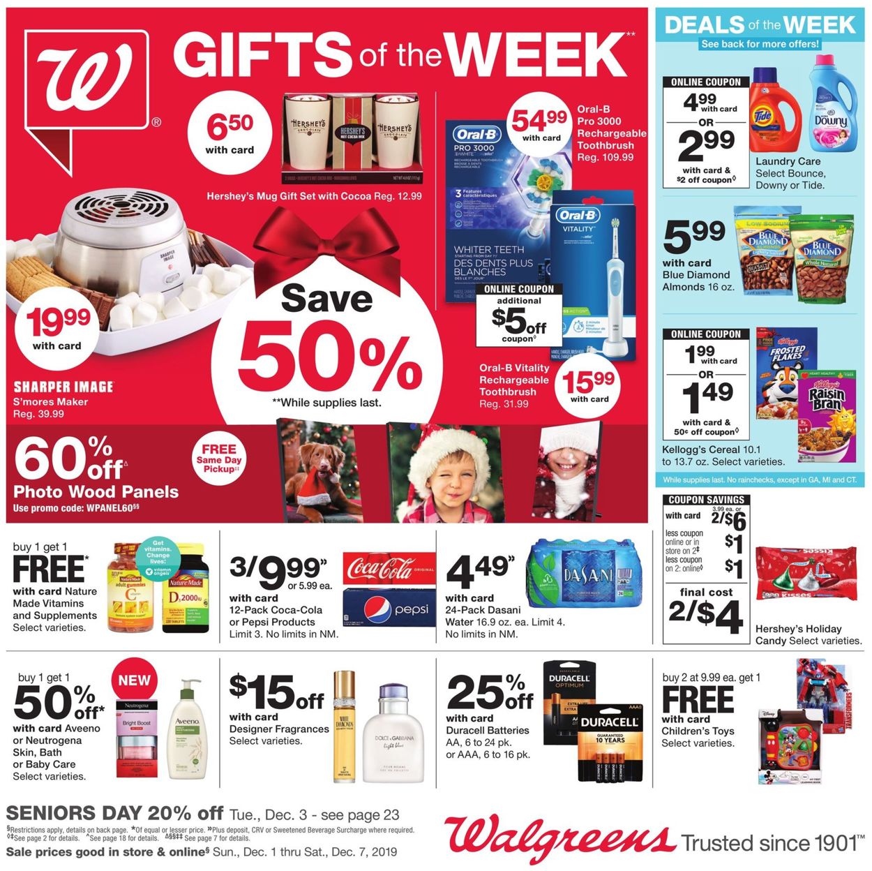 Walgreens - Holidays Ad 2019 Weekly Ad Circular - valid 12/01-12/07/2019