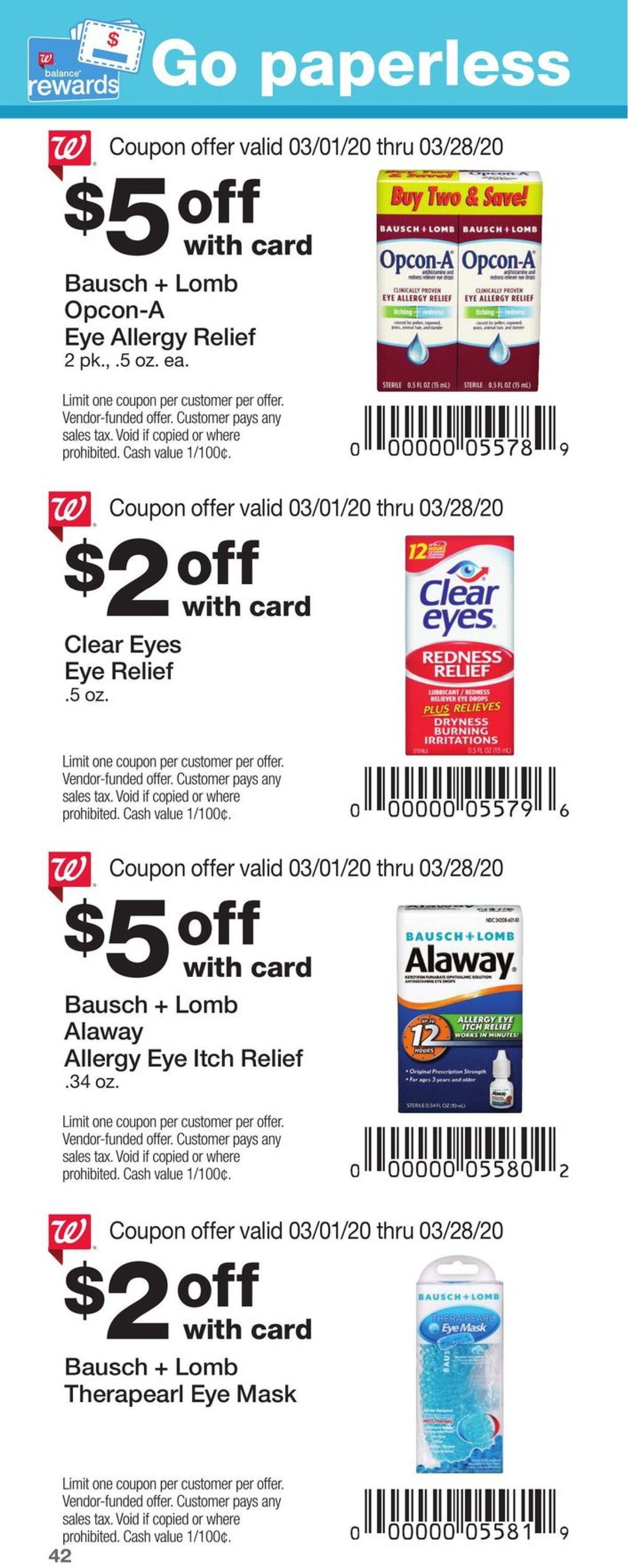 Walgreens Weekly Ad Circular - valid 03/01-03/28/2020 (Page 42)