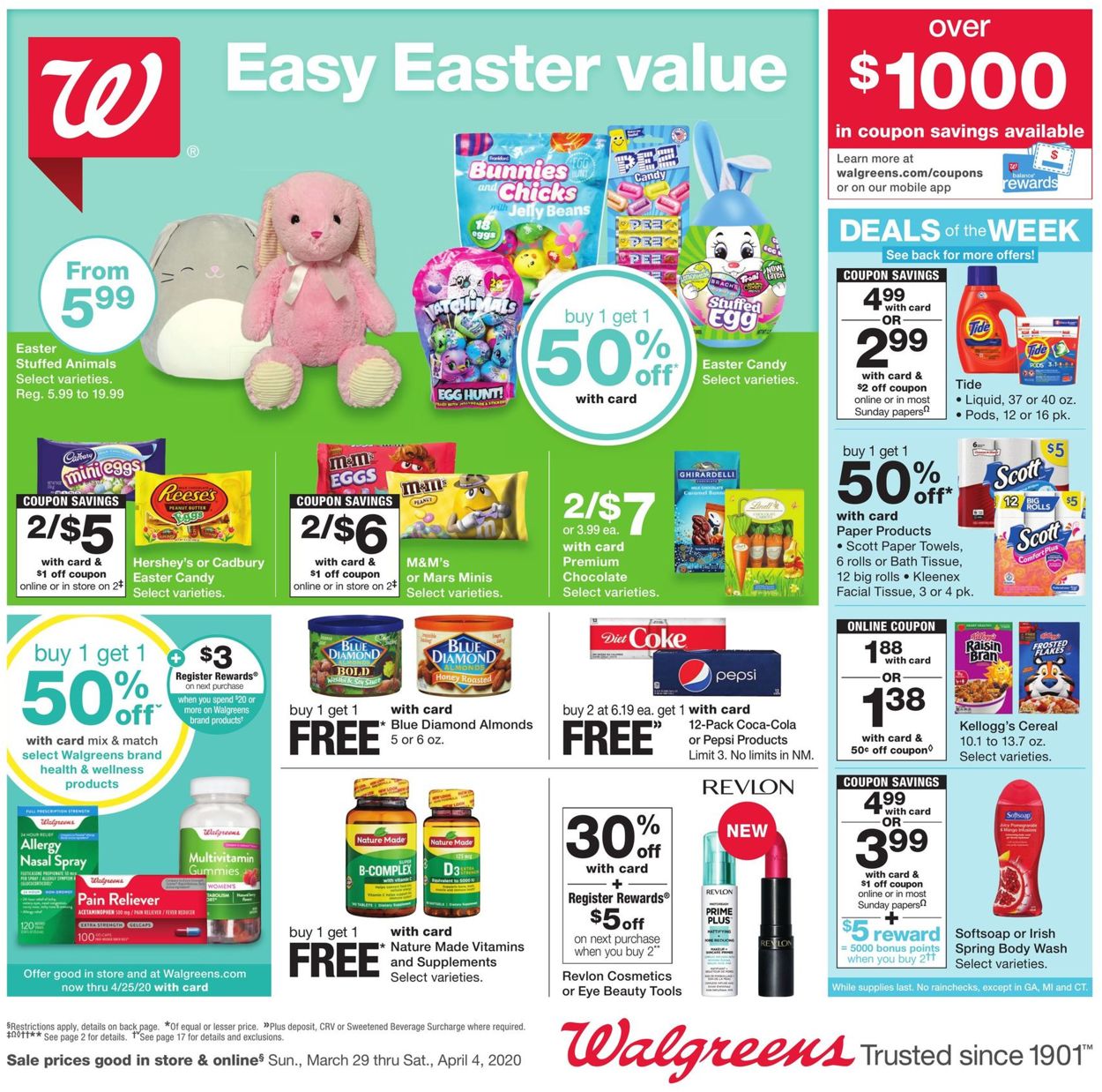 Walgreens Weekly Ad Circular - valid 03/29-04/04/2020