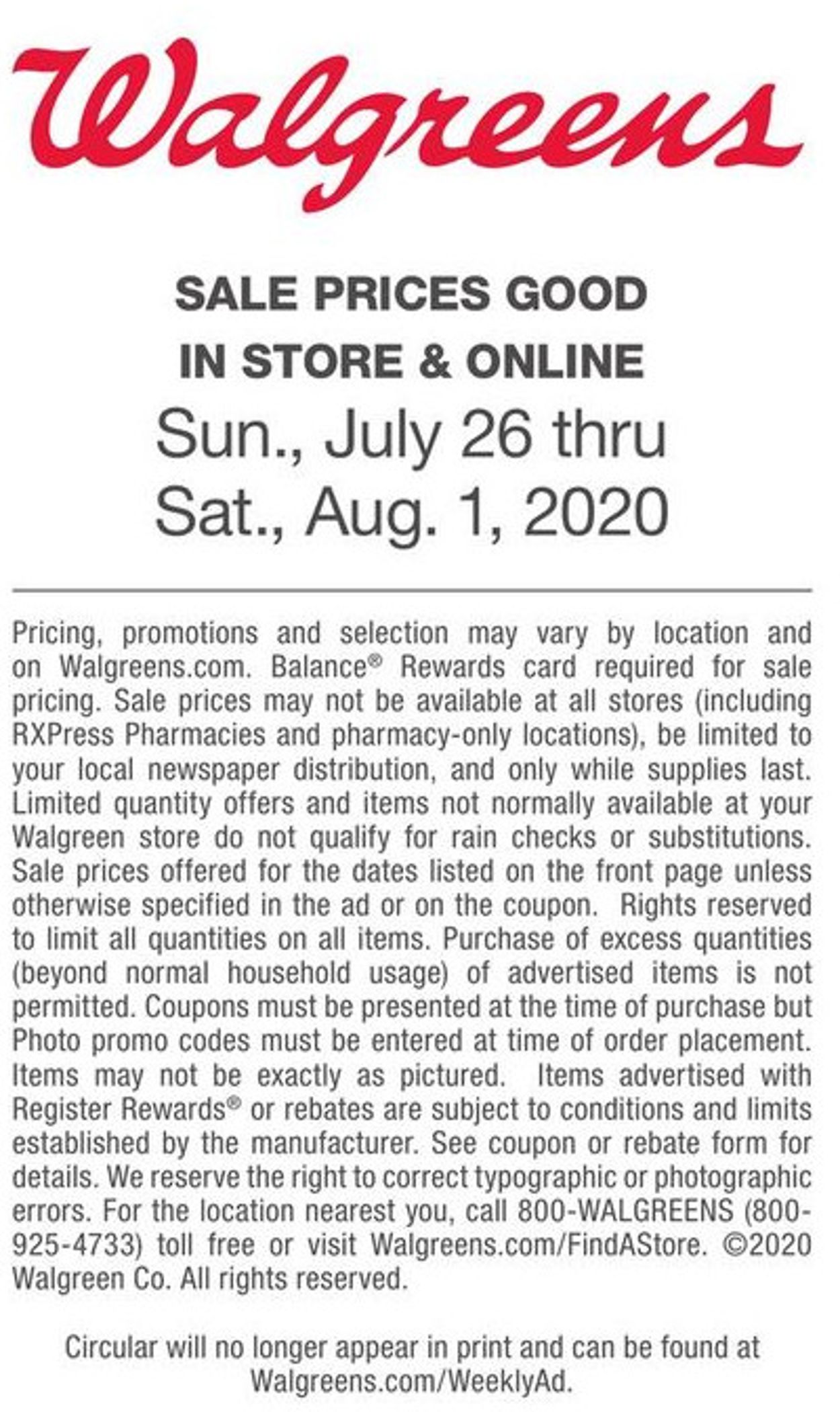 Walgreens Weekly Ad Circular - valid 07/26-08/01/2020 (Page 24)