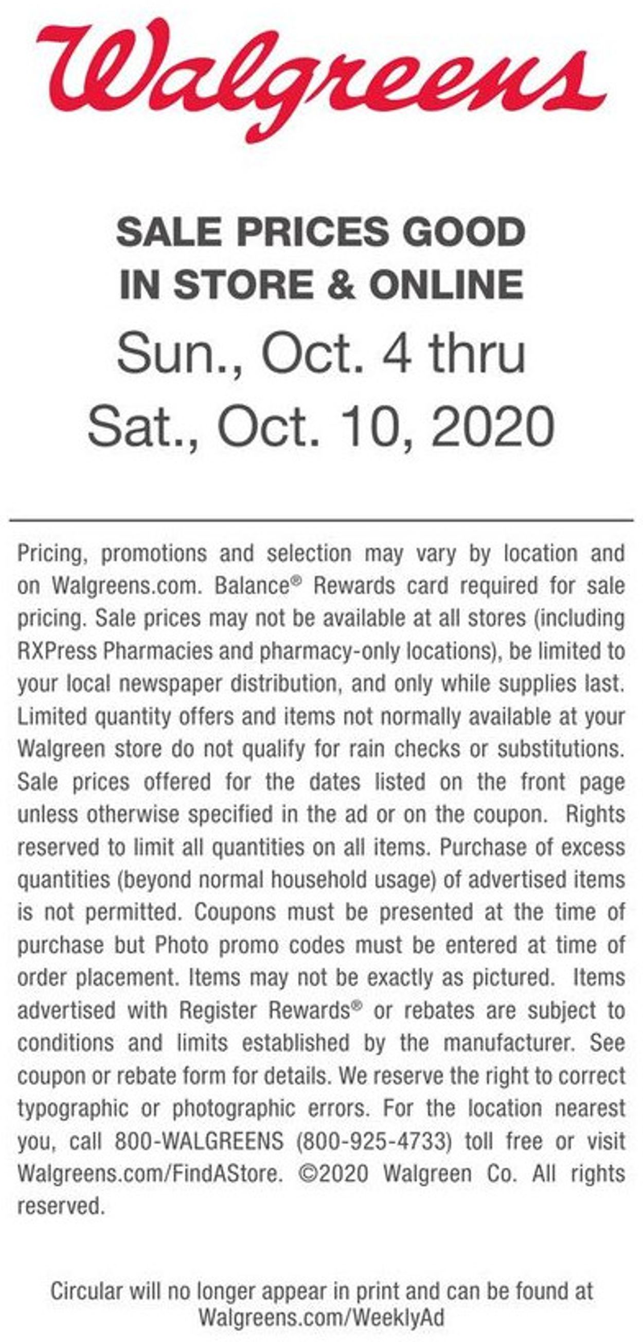 Walgreens Weekly Ad Circular - valid 10/04-10/10/2020 (Page 23)