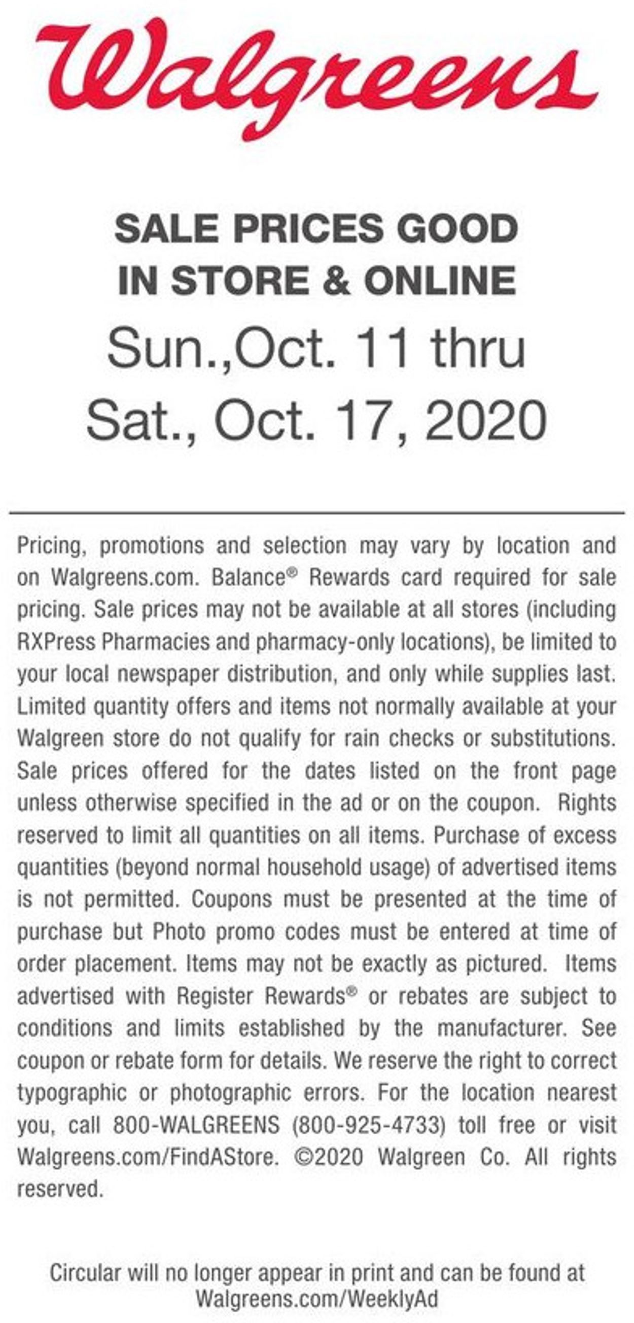 Walgreens Weekly Ad Circular - valid 10/11-10/17/2020 (Page 23)