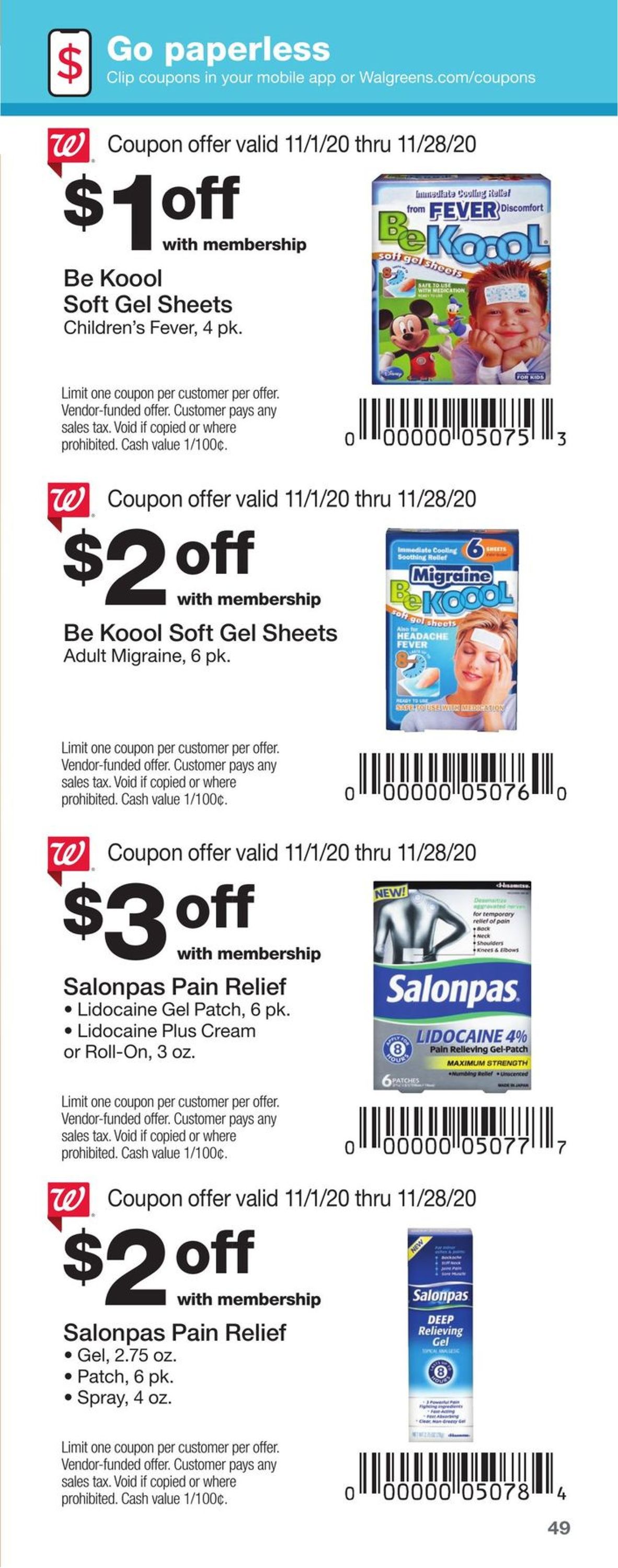 Walgreens Weekly Ad Circular - valid 11/01-11/28/2020 (Page 49)