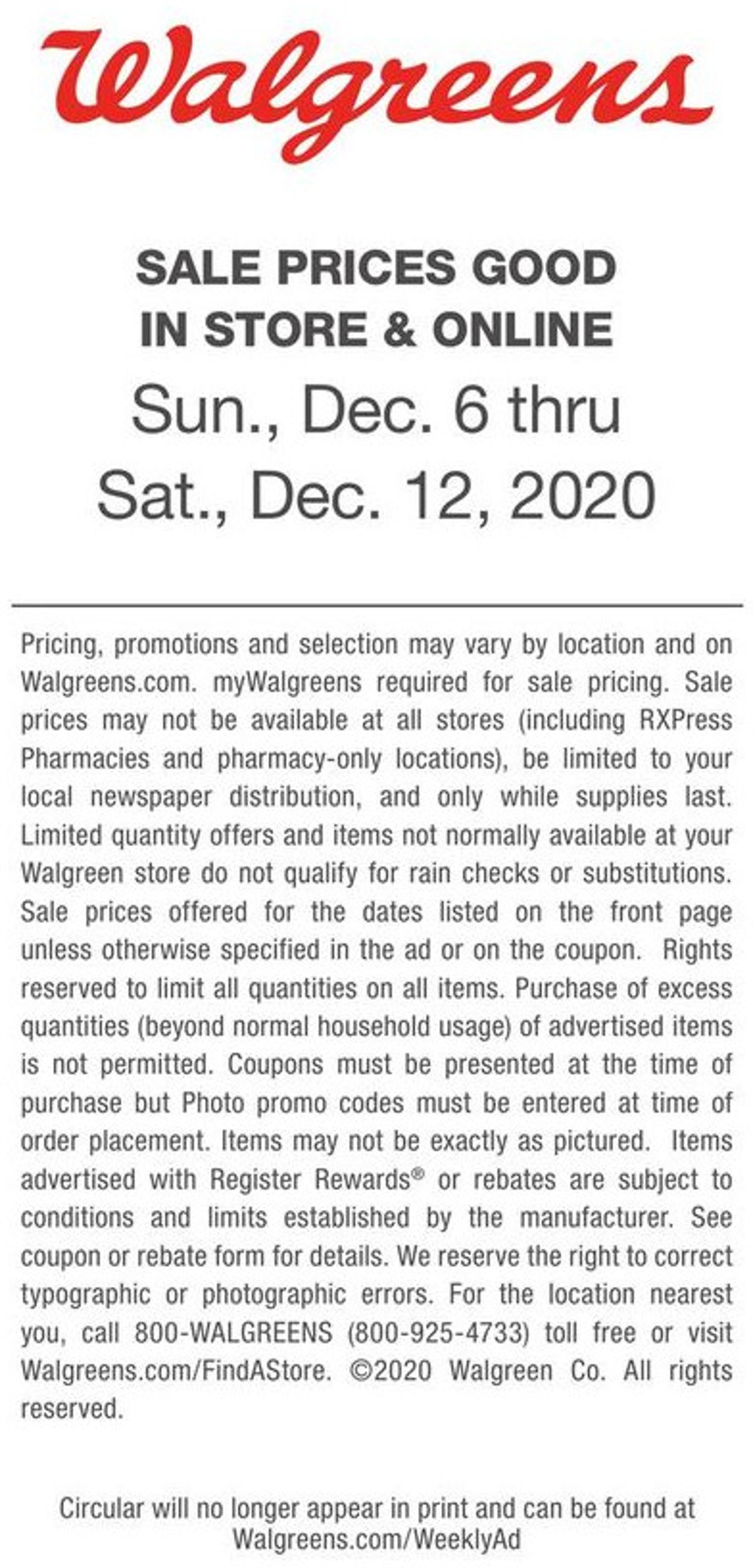 Walgreens Weekly Ad Circular - valid 12/06-12/12/2020 (Page 35)