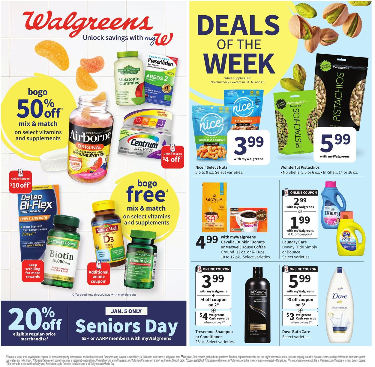 Walgreens Weekly Ad Circular - valid 01/03-01/09/2021