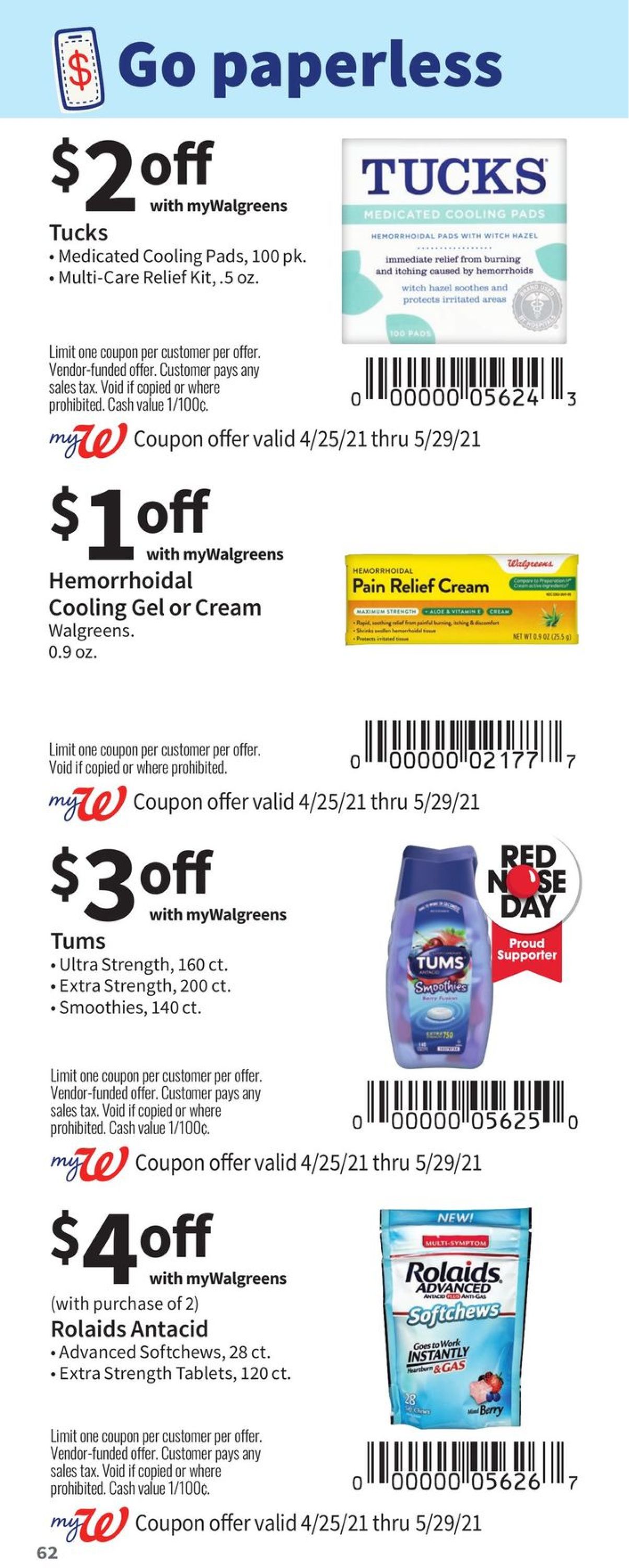 Walgreens Weekly Ad Circular - valid 04/25-05/29/2021 (Page 62)
