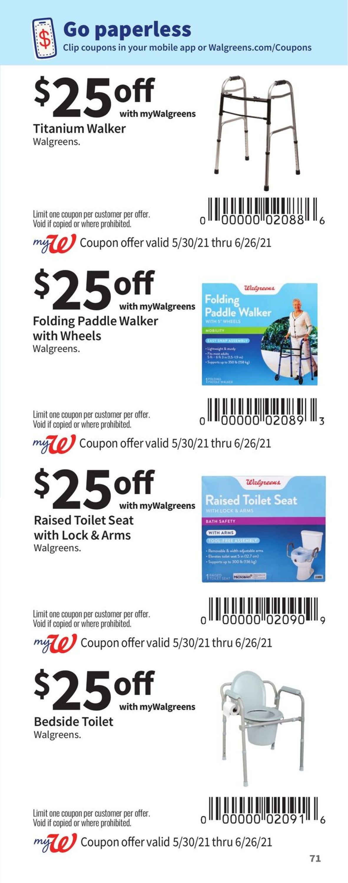 Walgreens Weekly Ad Circular - valid 05/30-06/26/2021 (Page 71)