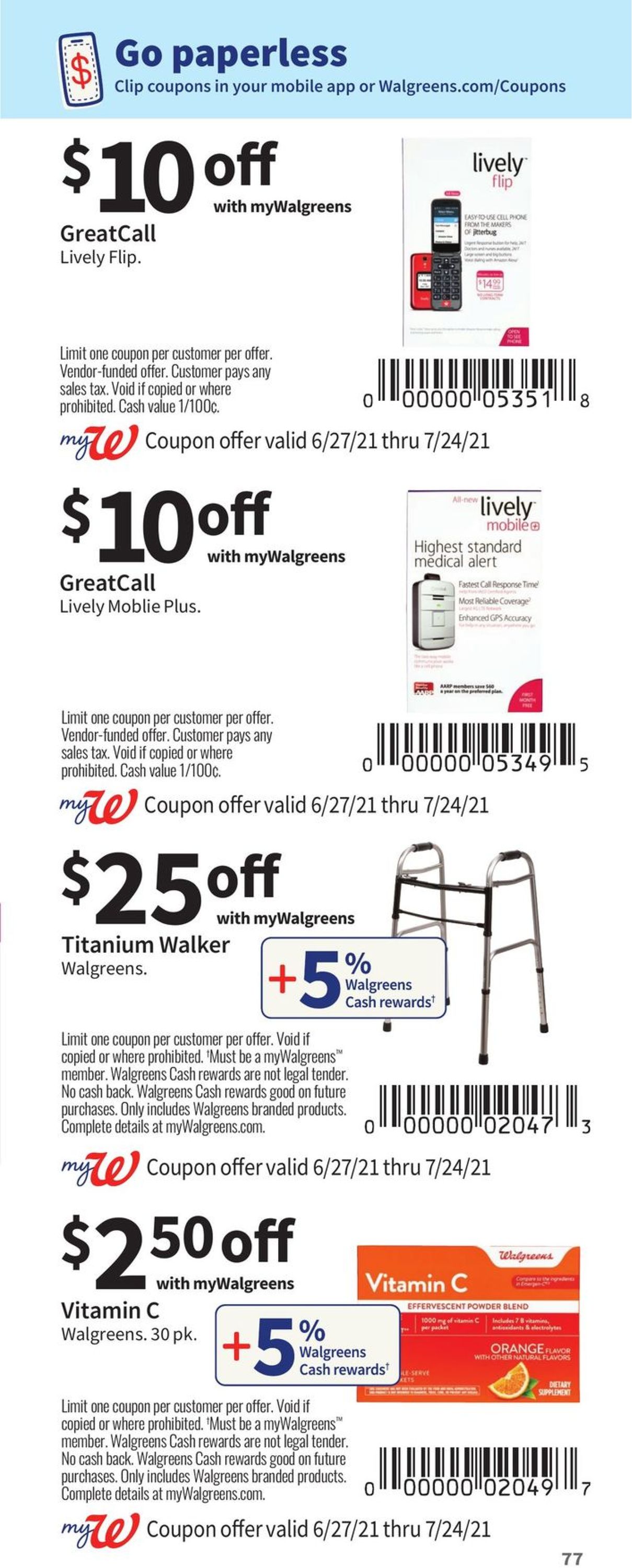 Walgreens Weekly Ad Circular - valid 06/27-07/24/2021 (Page 77)