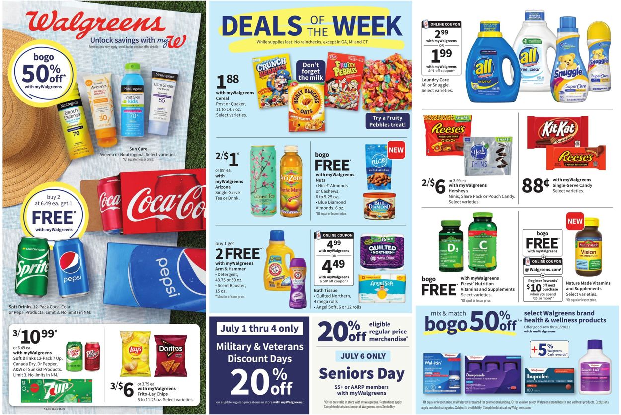 Walgreens Weekly Ad Circular - valid 07/04-07/10/2021