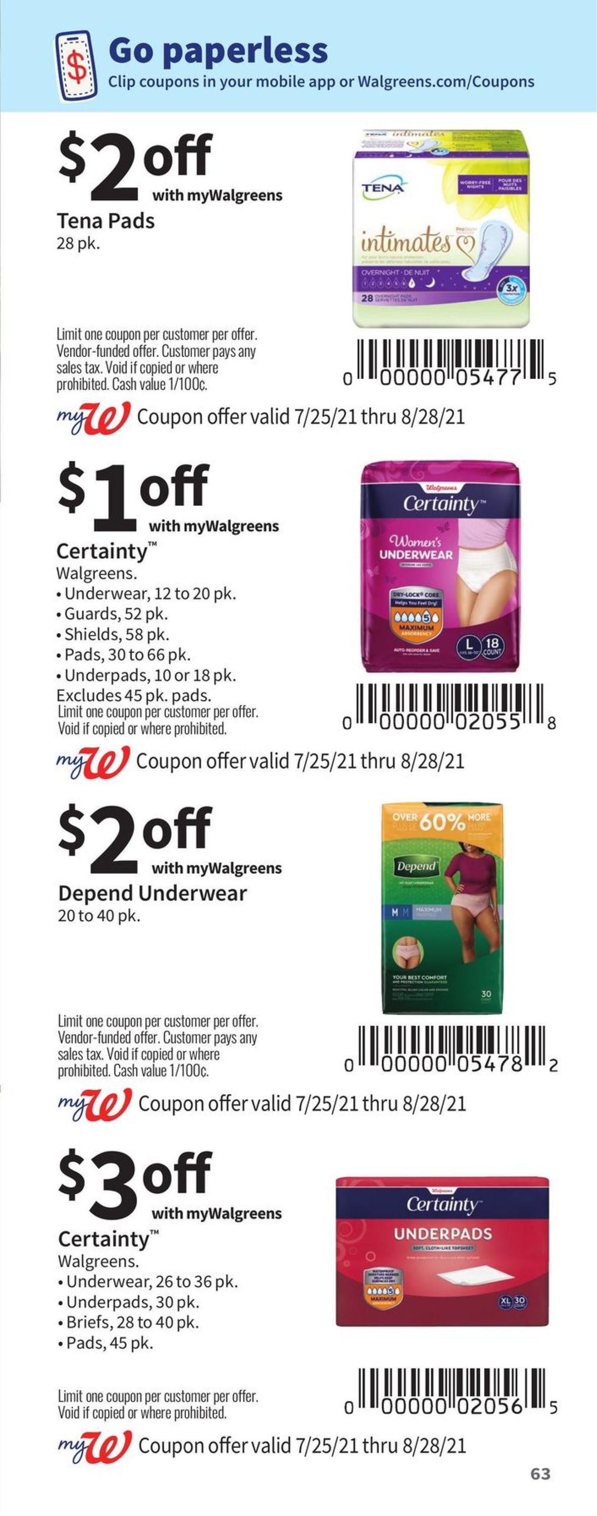 Walgreens Weekly Ad Circular - valid 07/25-08/28/2021 (Page 63)