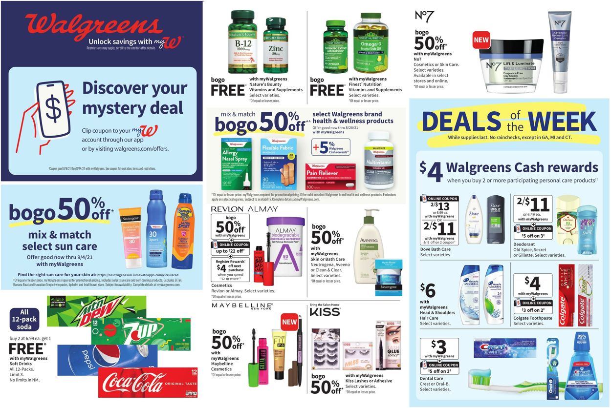Walgreens Weekly Ad Circular - valid 08/08-08/14/2021