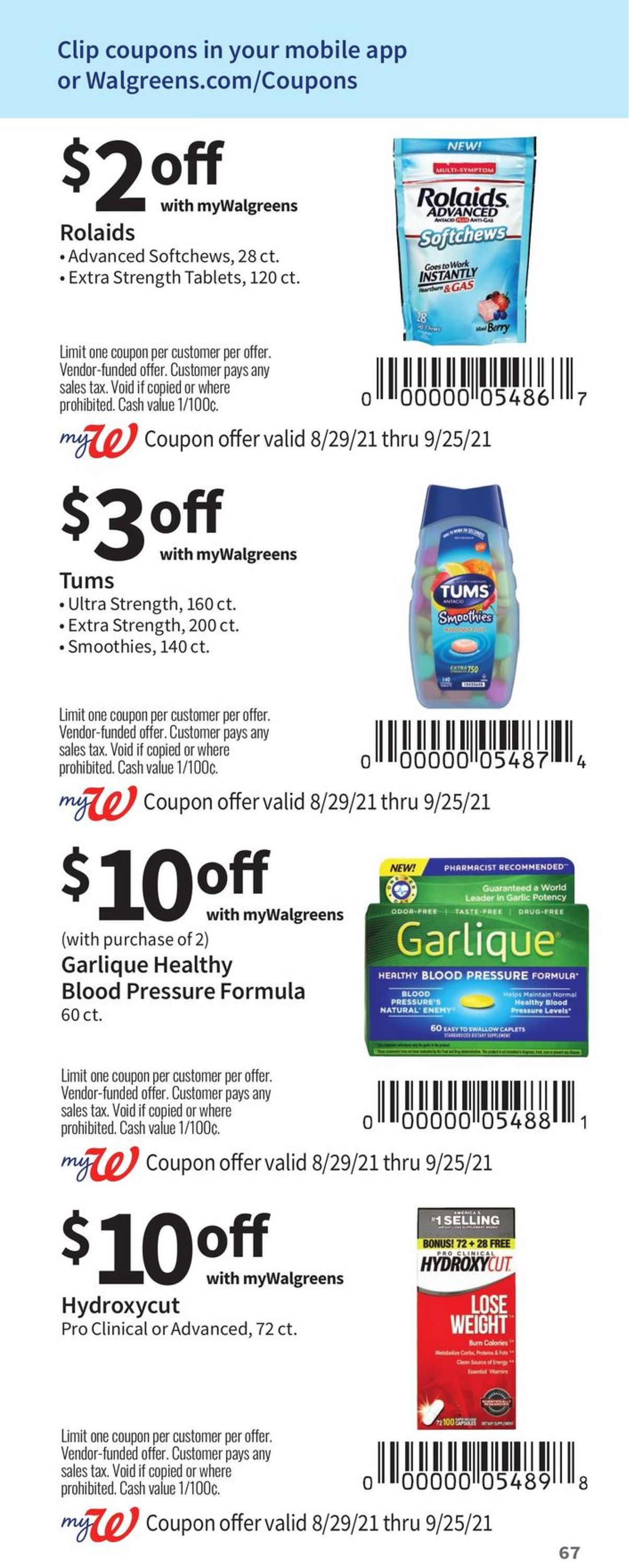 Walgreens Weekly Ad Circular - valid 08/29-09/25/2021 (Page 67)