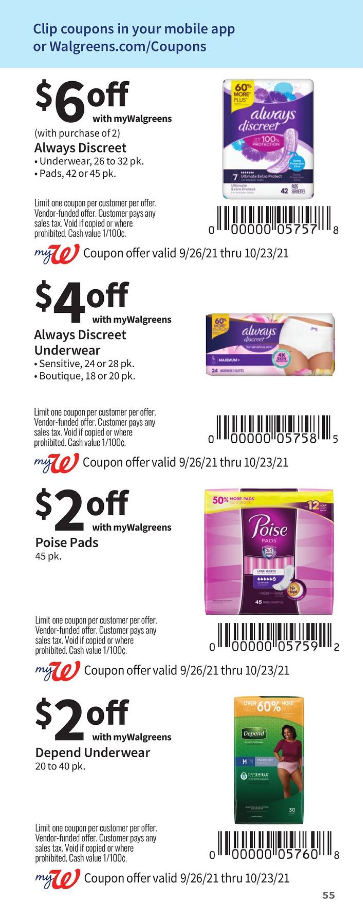Walgreens Weekly Ad Circular - valid 09/26-10/23/2021 (Page 55)