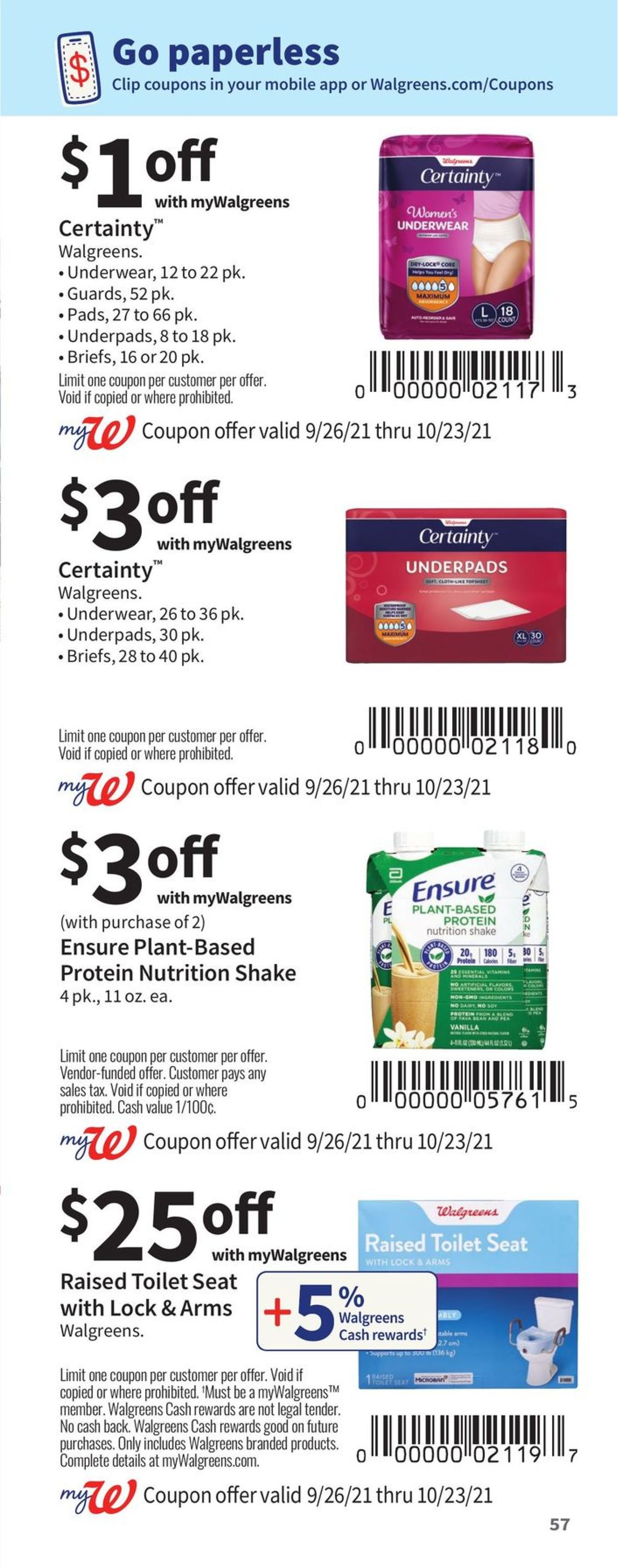 Walgreens Weekly Ad Circular - valid 09/26-10/23/2021 (Page 57)