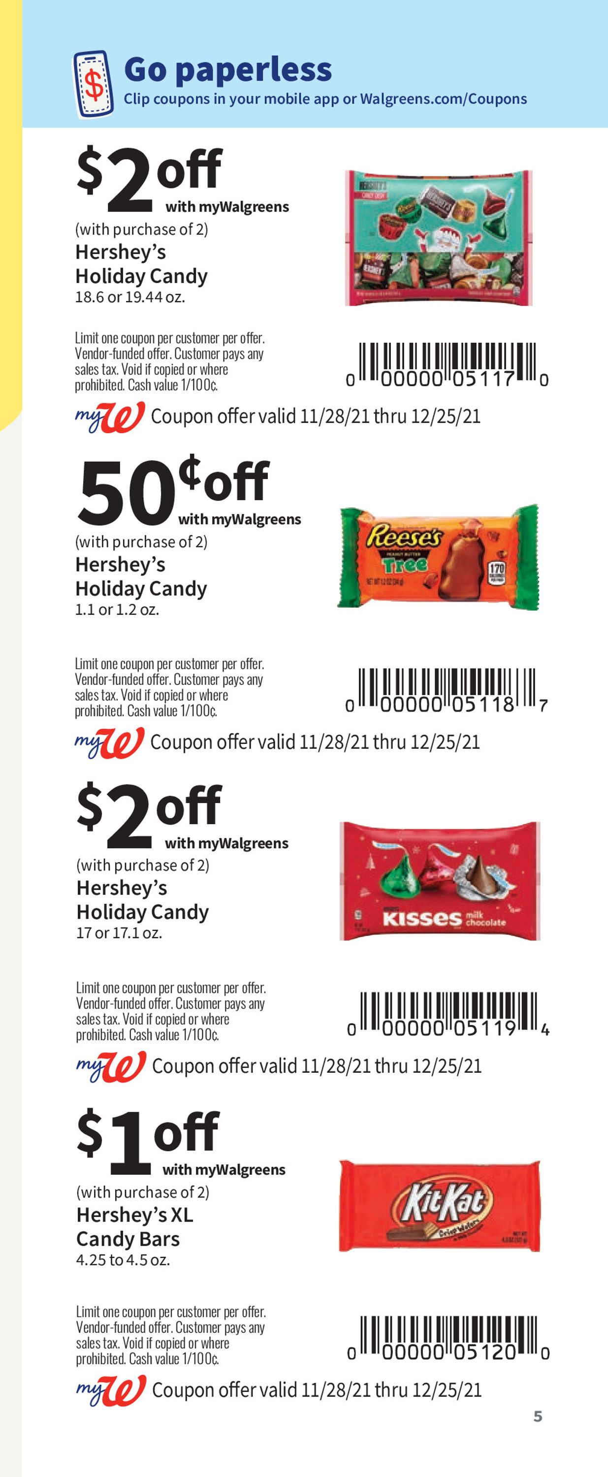 Walgreens Weekly Ad Circular - valid 11/28-12/25/2021 (Page 5)