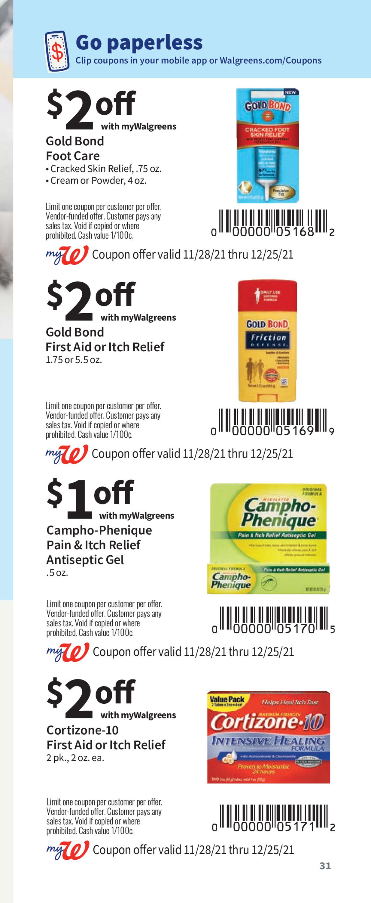 Walgreens Weekly Ad Circular - valid 11/28-12/25/2021 (Page 31)