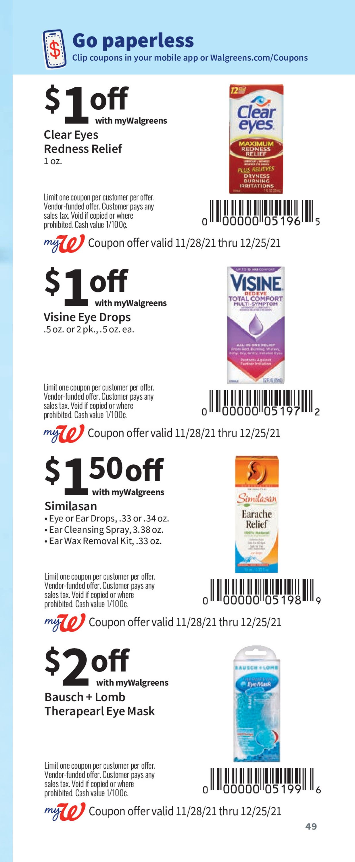 Walgreens Weekly Ad Circular - valid 11/28-12/25/2021 (Page 49)