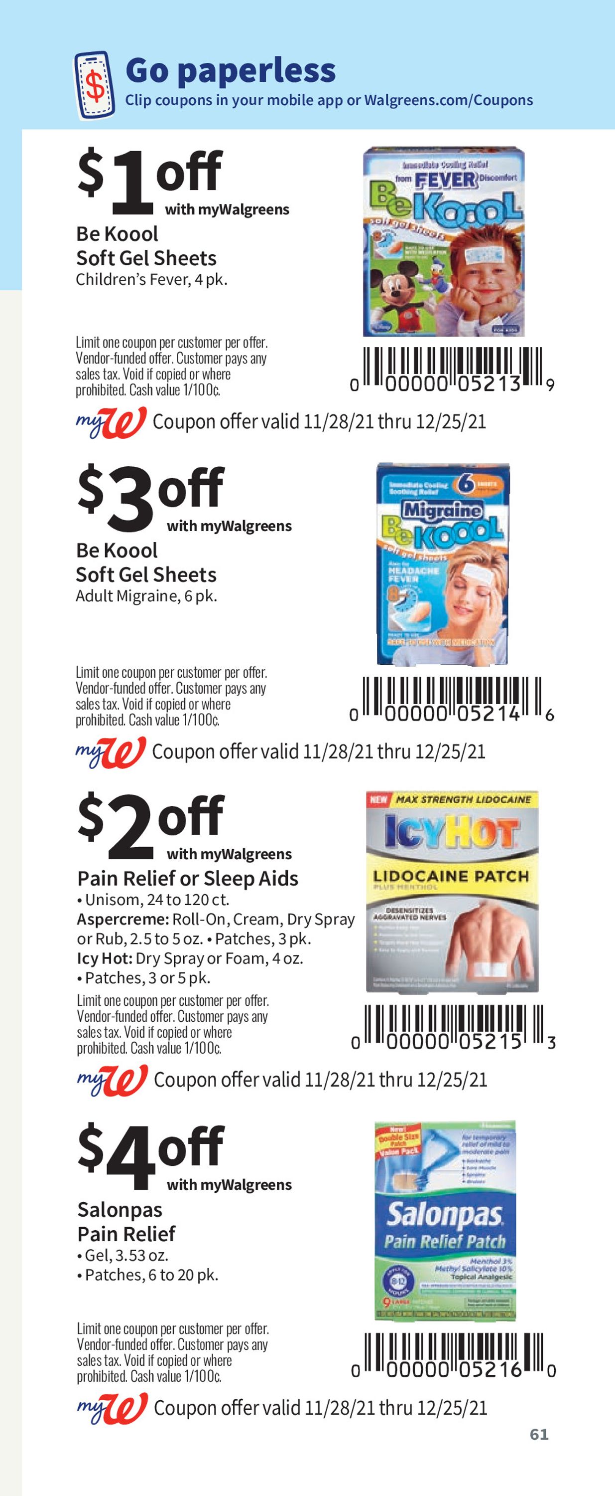 Walgreens Weekly Ad Circular - valid 11/28-12/25/2021 (Page 61)