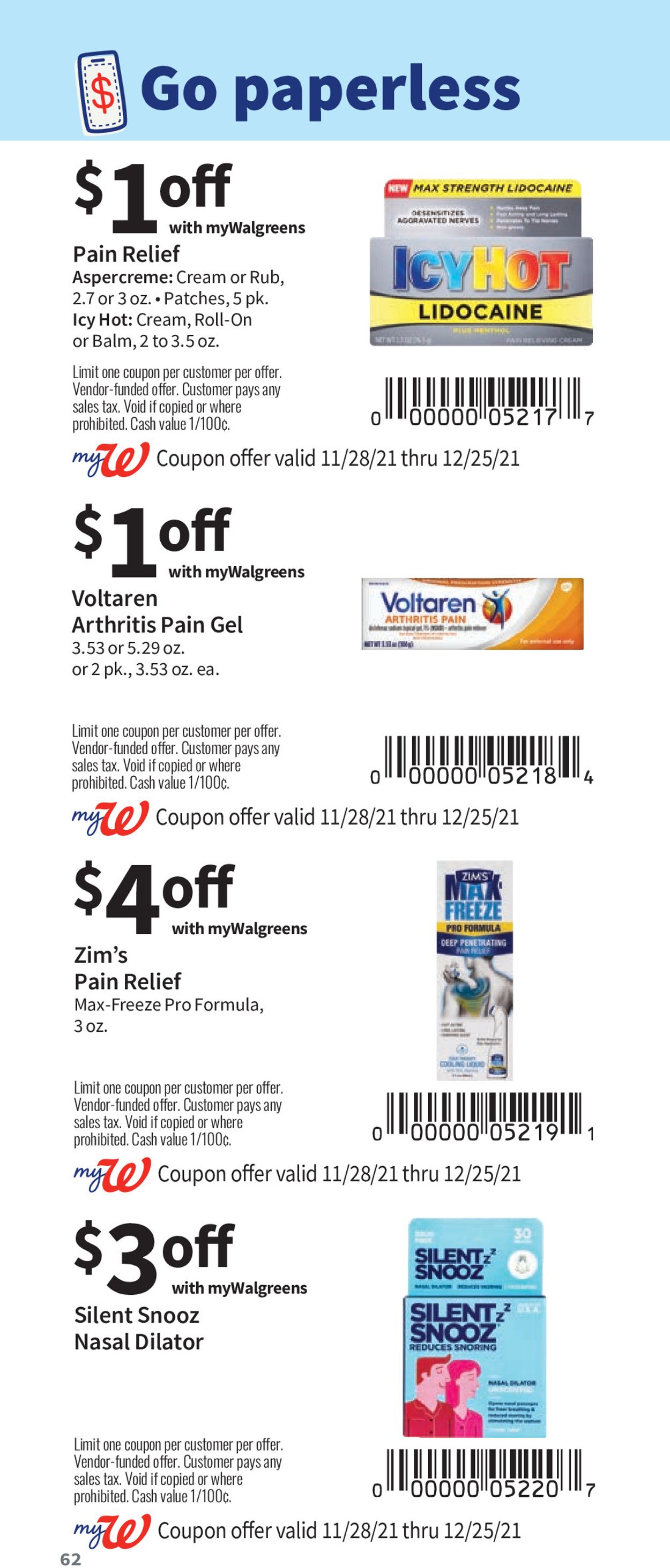 Walgreens Weekly Ad Circular - valid 11/28-12/25/2021 (Page 62)