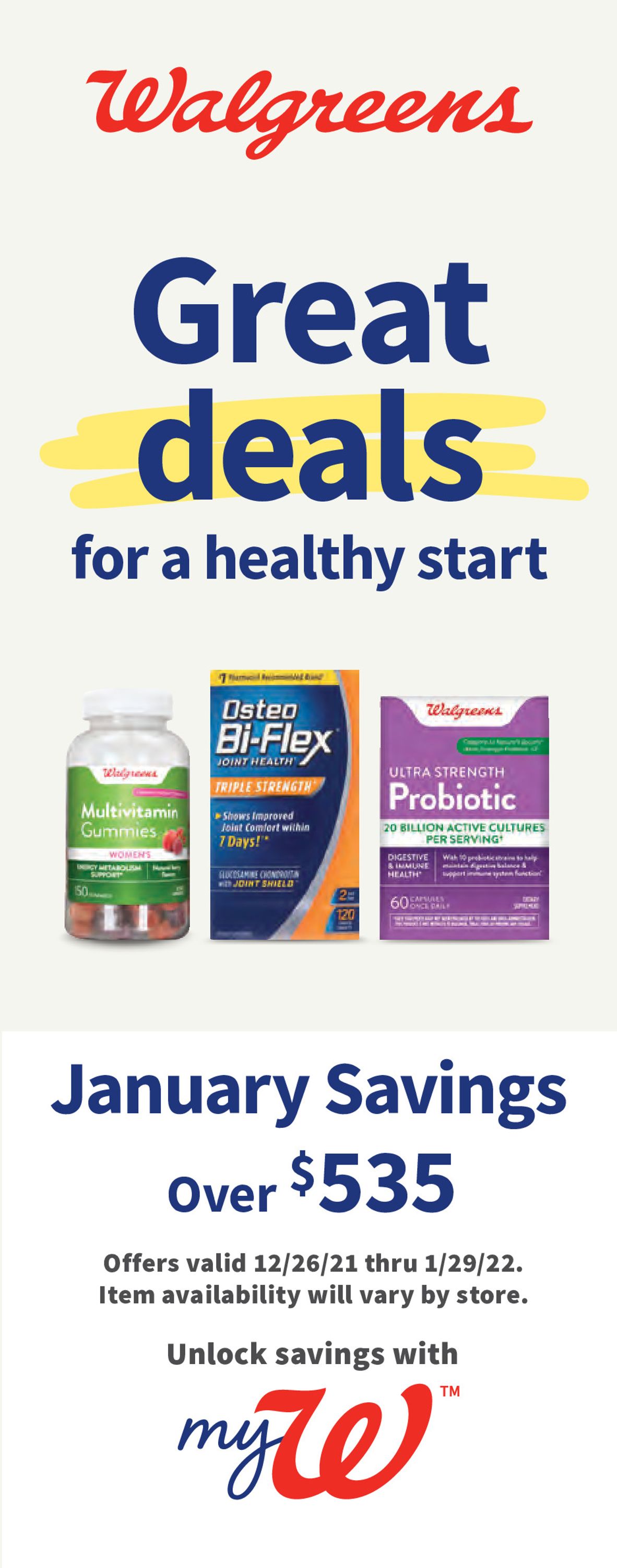 Walgreens Weekly Ad Circular - valid 12/26-01/29/2022
