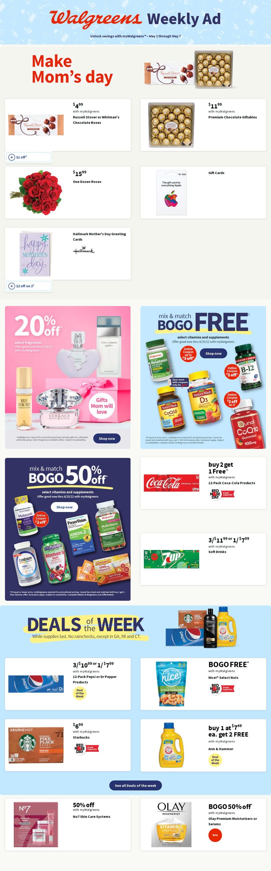 Walgreens Weekly Ad Circular - valid 05/01-05/07/2022