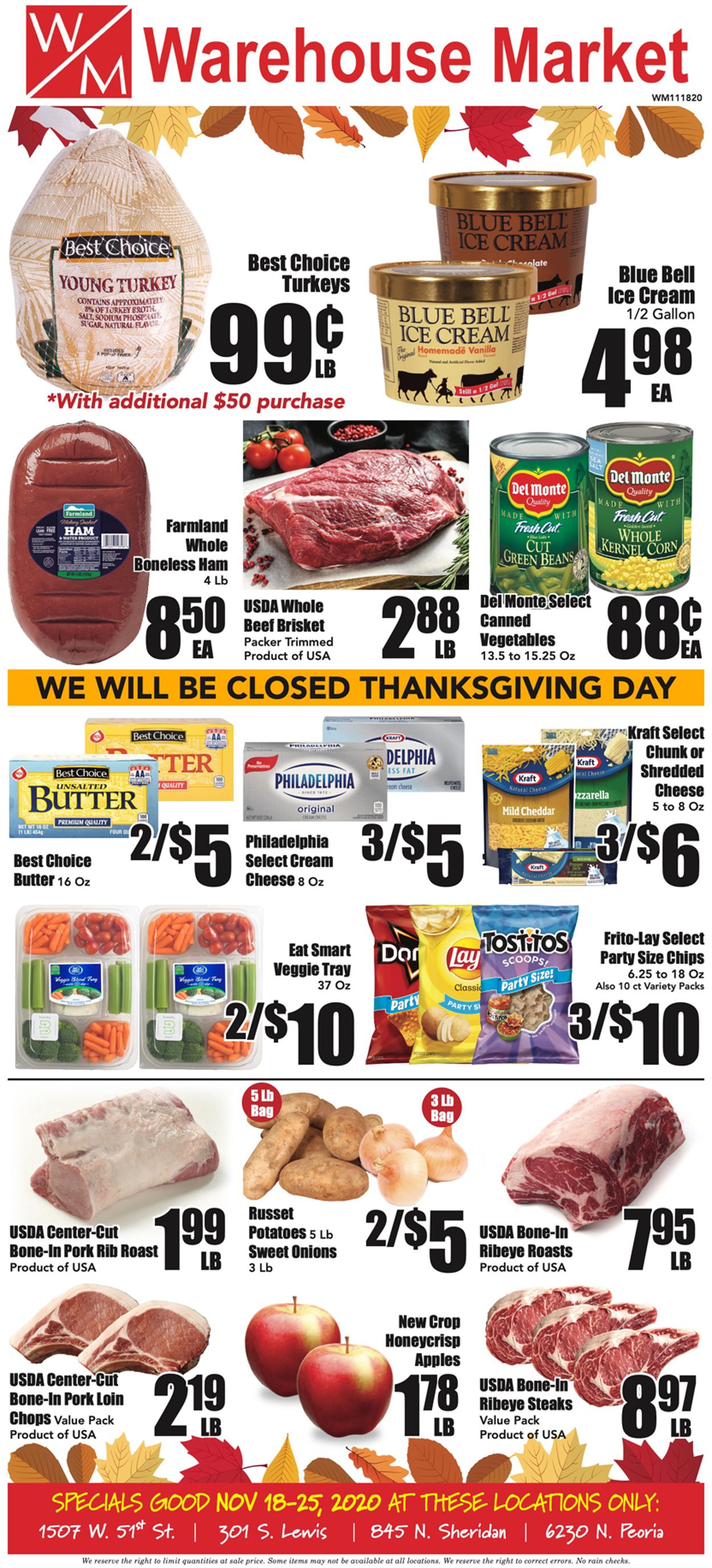 Warehouse Market Thanksgiving  2020 Weekly Ad Circular - valid 11/18-11/25/2020