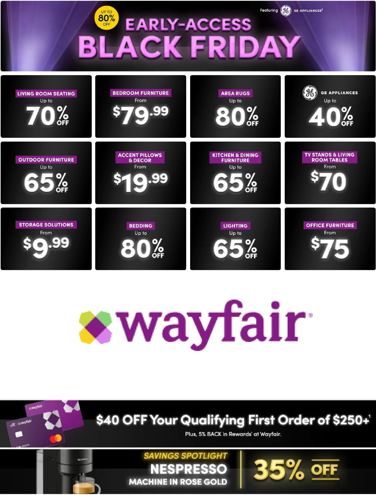 Wayfair Black Friday 2020 Weekly Ad Circular - valid 11/25-12/01/2020