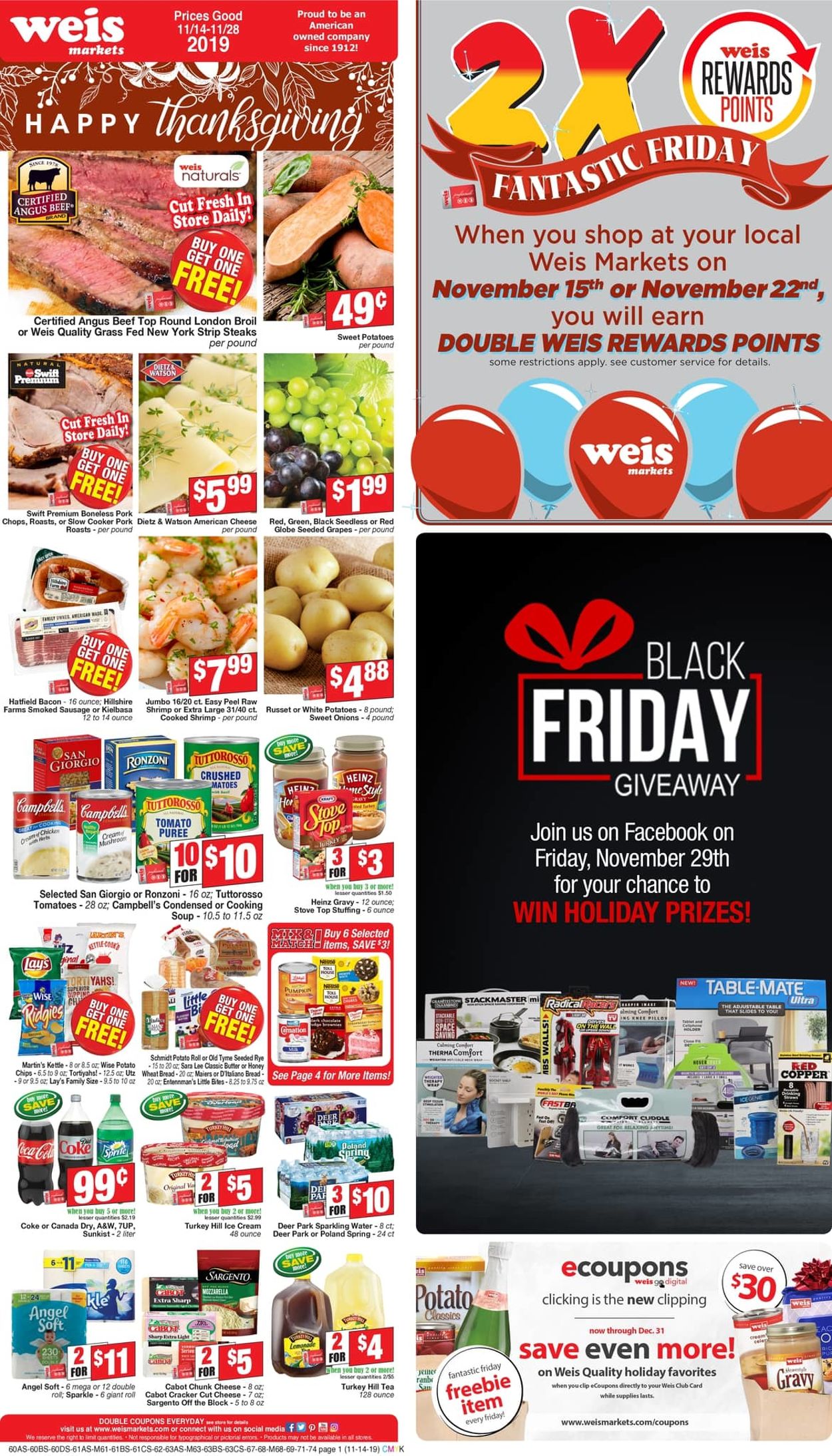 Weis - Black Friday Ad 2019 Weekly Ad Circular - valid 11/14-11/28/2019 (Page 3)