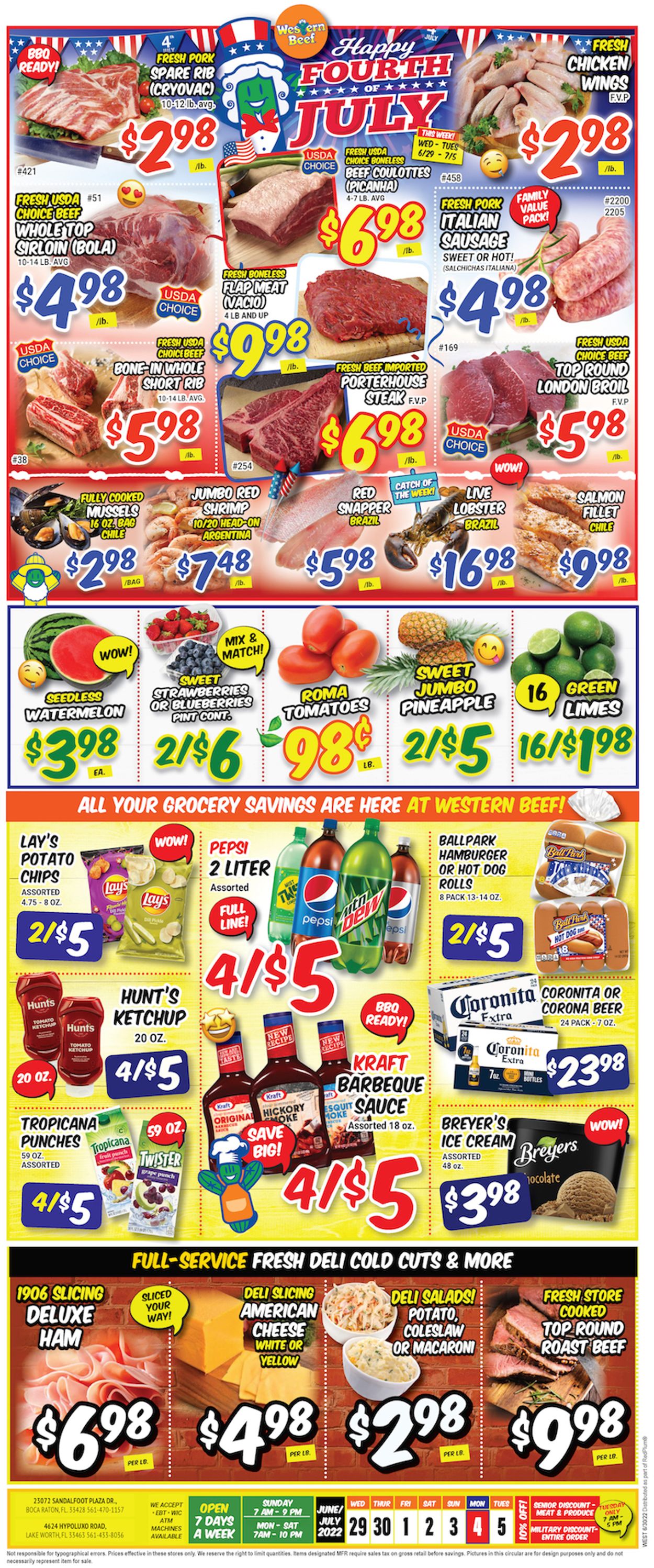 Western Beef - 4th of July Sale Weekly Ad Circular - valid 06/29-07/05/2022