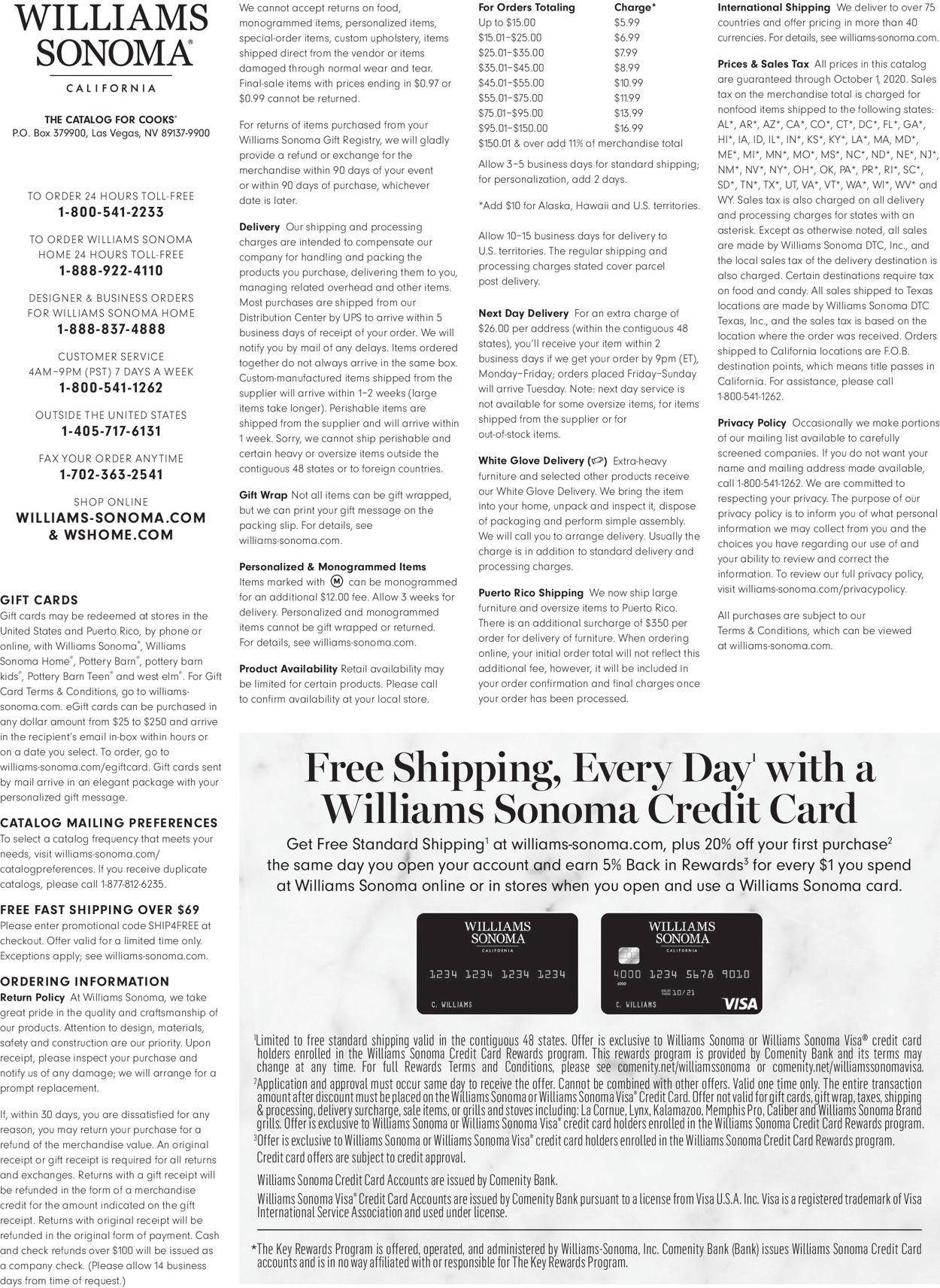 Williams-Sonoma Weekly Ad Circular - valid 09/01-09/30/2020 (Page 57)