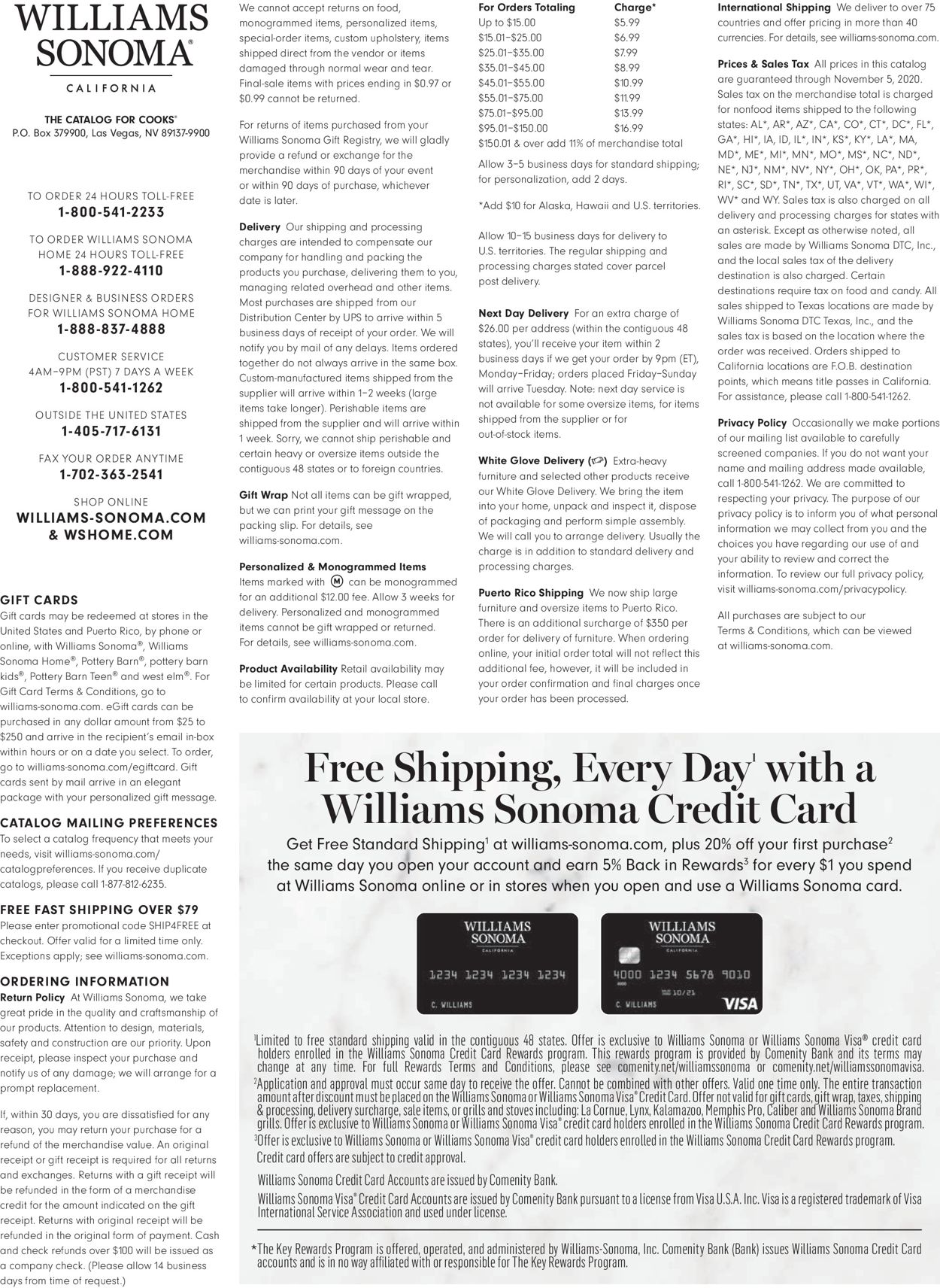 Williams-Sonoma Weekly Ad Circular - valid 10/01-10/31/2020 (Page 60)