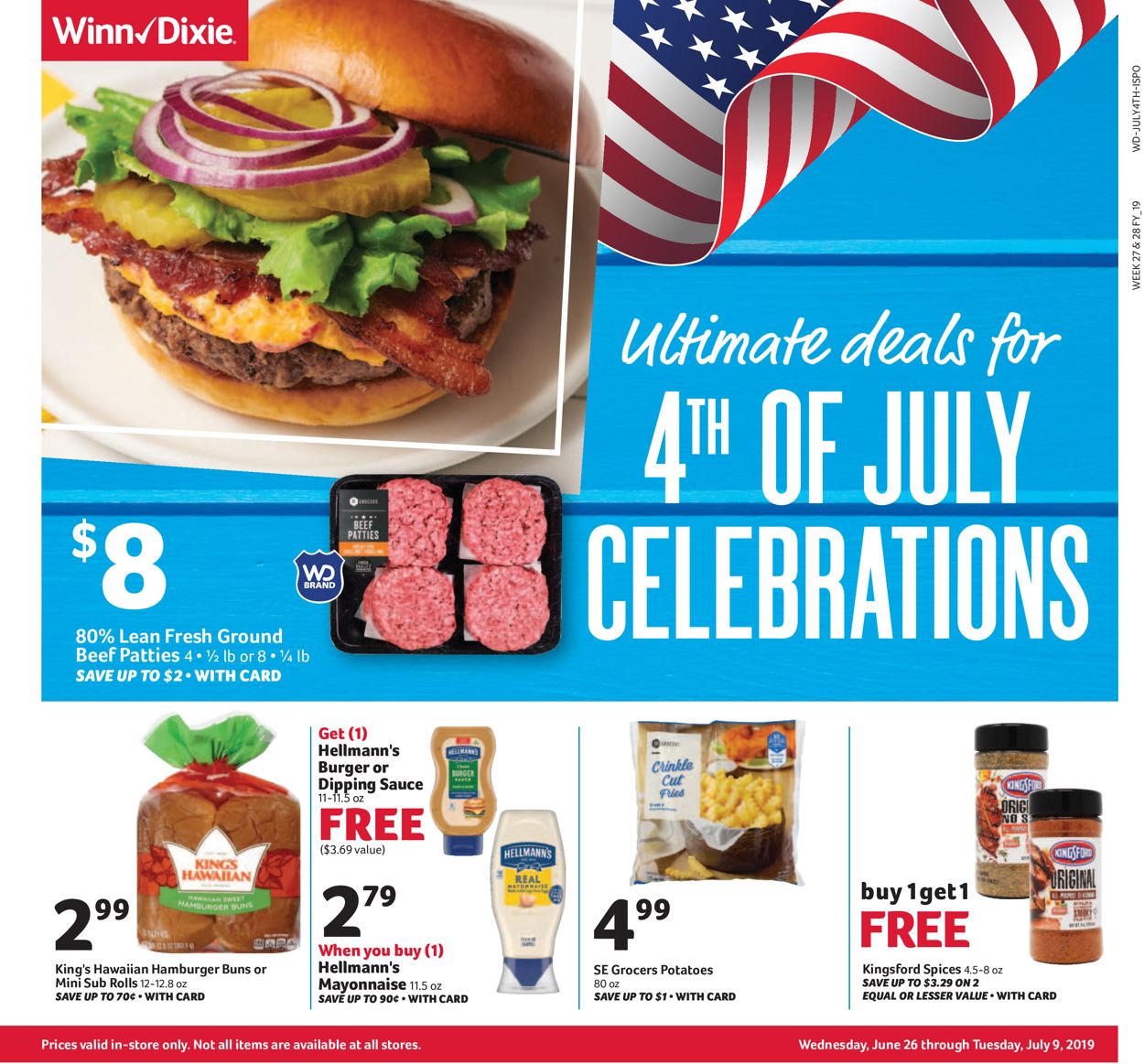 Winn Dixie Weekly Ad Circular - valid 06/26-07/09/2019