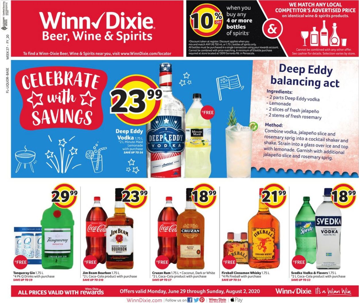 Winn Dixie Weekly Ad Circular - valid 06/29-08/02/2020