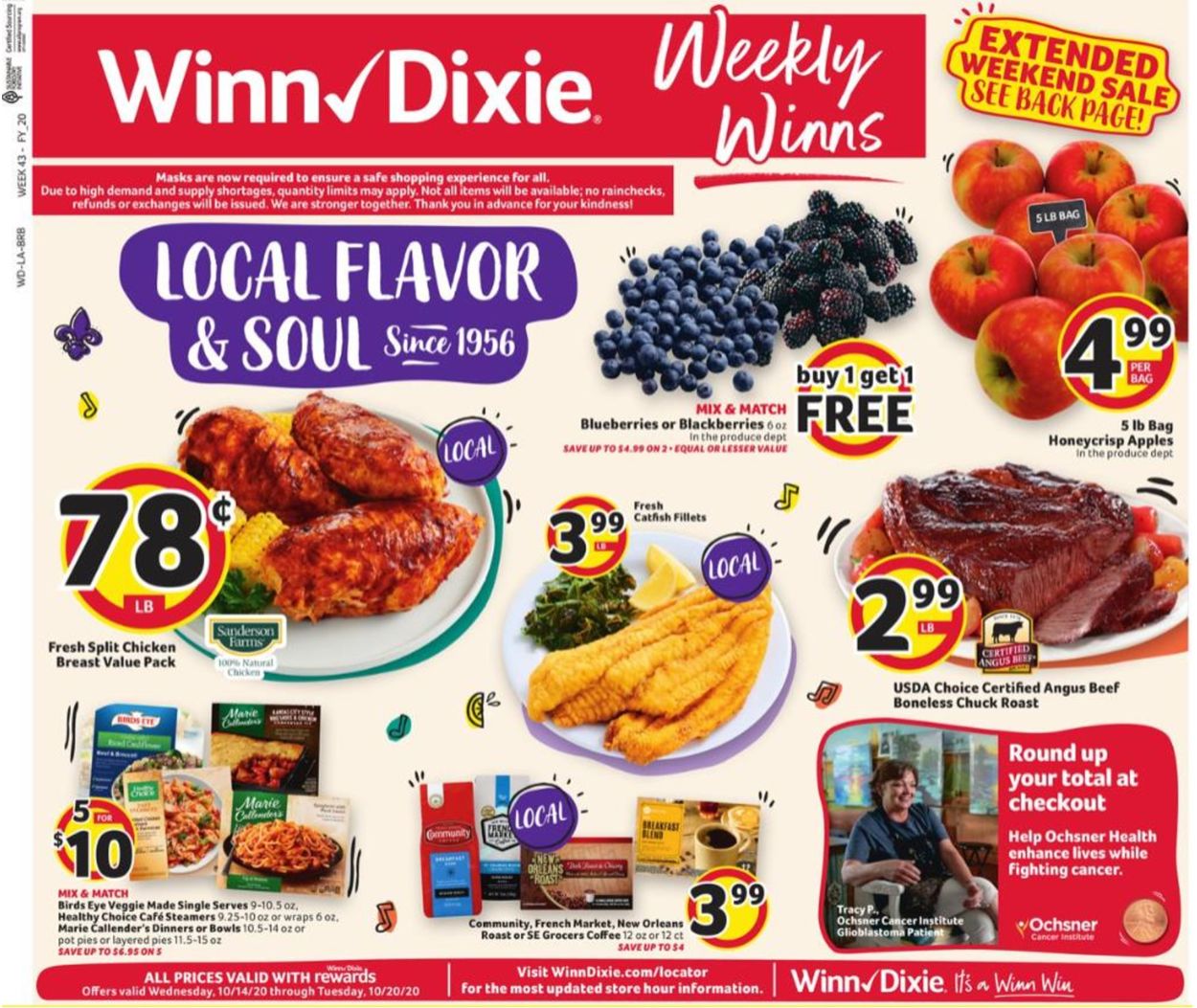 Winn Dixie Ad Circular 10/14 10/20/2020 Rabato