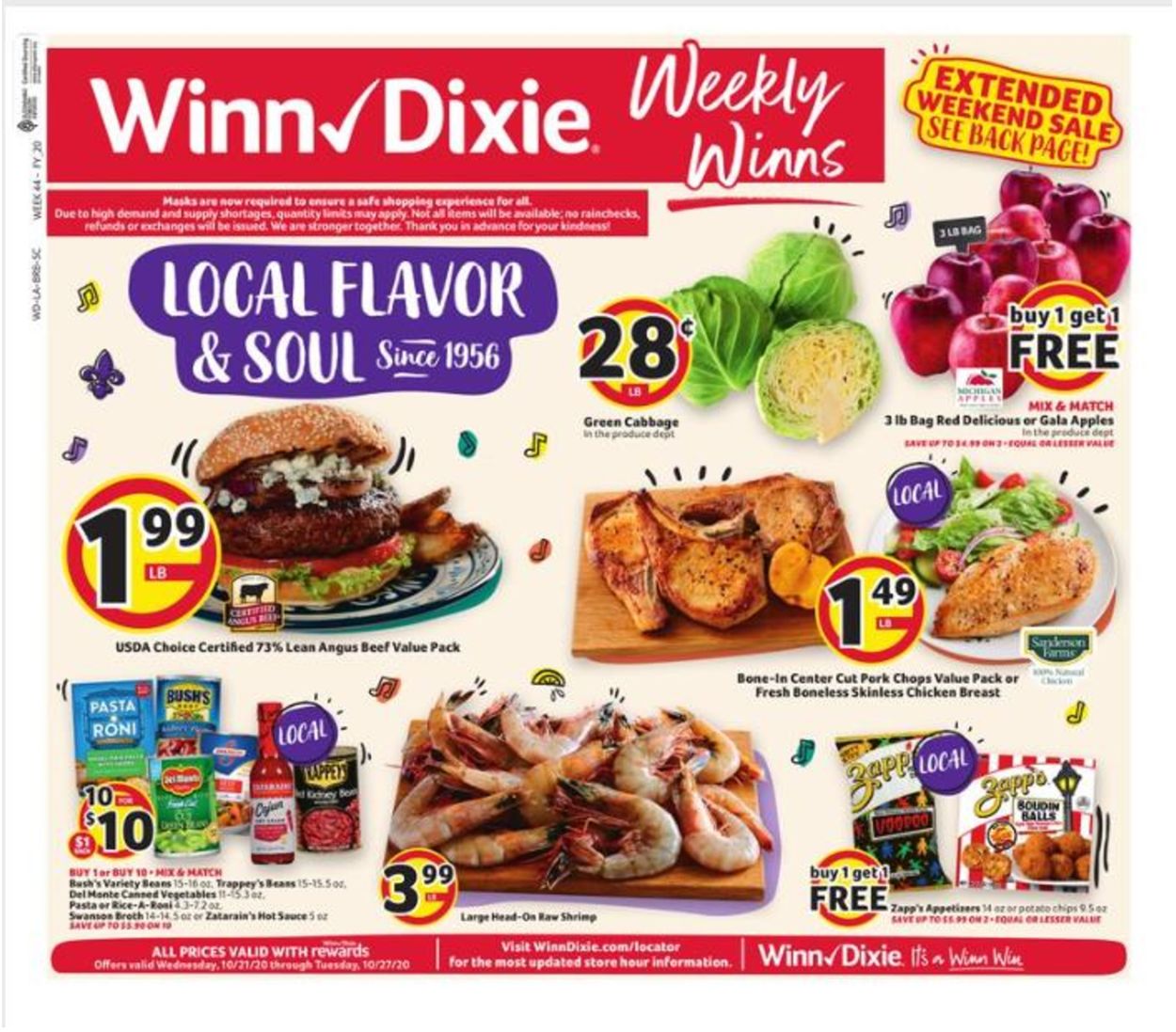 Winn Dixie Weekly Ad Circular - valid 10/21-10/27/2020