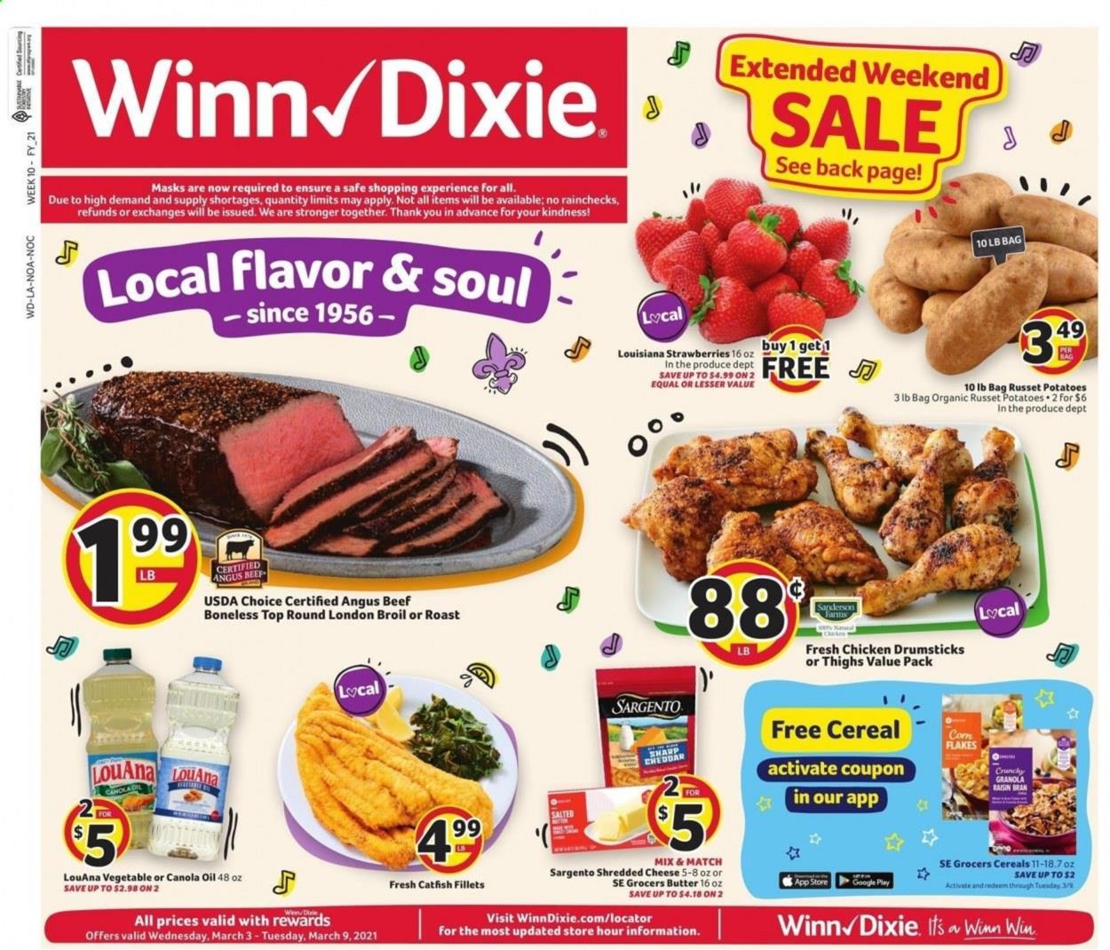 Winn Dixie Weekly Ad Circular - valid 03/03-03/09/2021