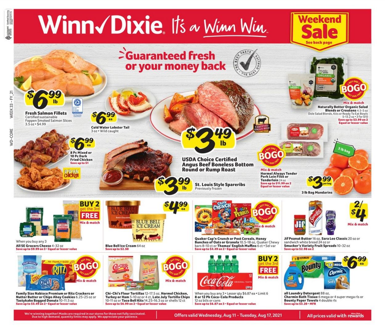 Winn Dixie Weekly Ad Circular - valid 08/11-08/17/2021