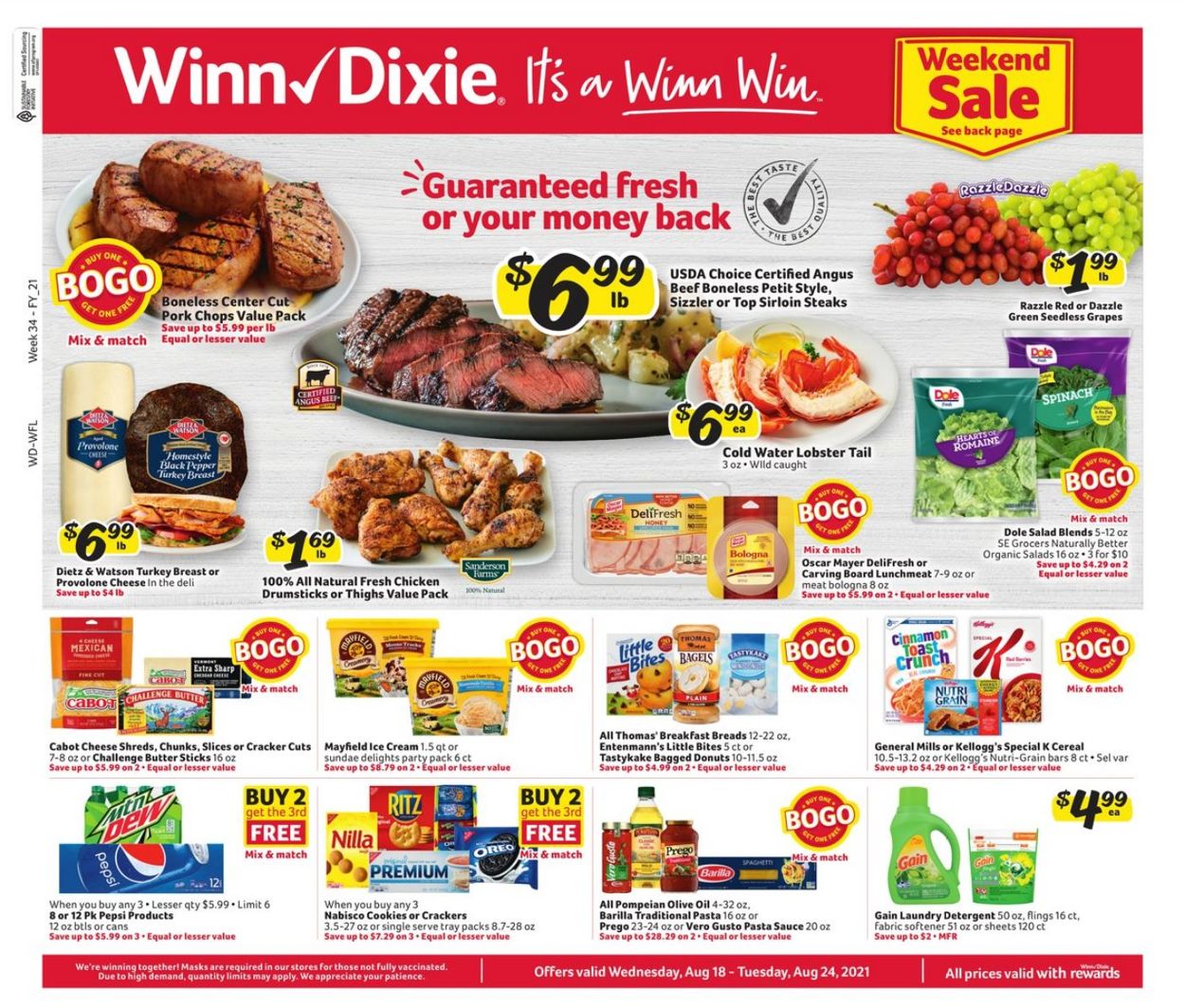 Winn Dixie Weekly Ad Circular - valid 08/18-08/24/2021