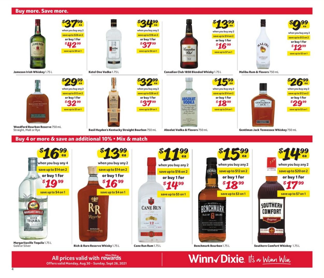 Winn Dixie Weekly Ad Circular - valid 08/30-09/26/2021 (Page 4)
