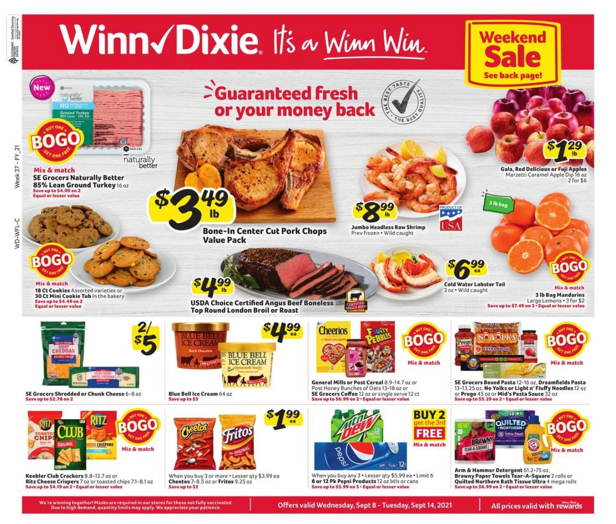 Winn Dixie Weekly Ad Circular - valid 09/08-09/14/2021