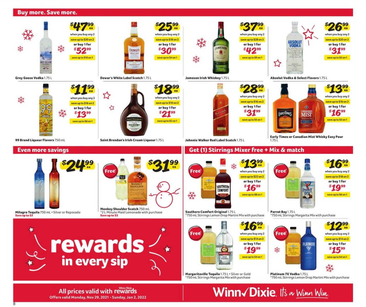 Winn Dixie Weekly Ad Circular - valid 11/29-01/02/2022 (Page 8)