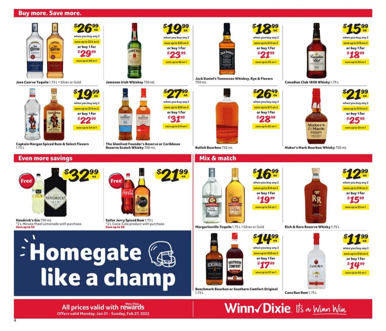 Winn Dixie Weekly Ad Circular - valid 01/31-02/27/2022 (Page 4)