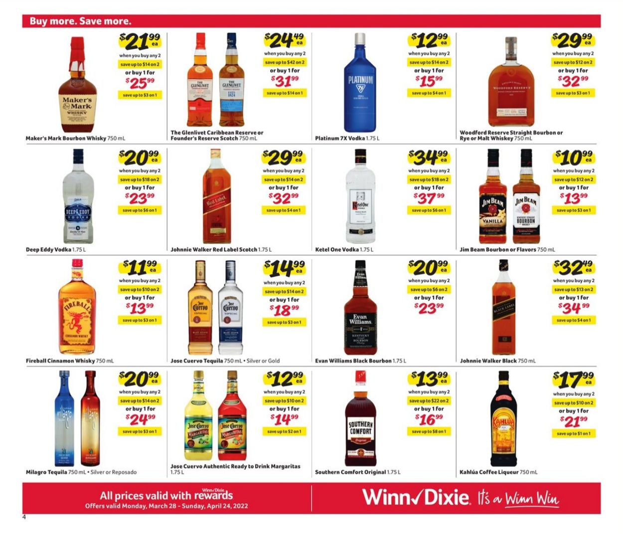 Winn Dixie Weekly Ad Circular - valid 03/28-04/24/2022 (Page 4)