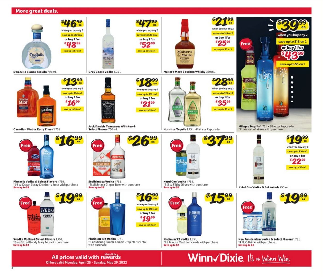 Winn Dixie Weekly Ad Circular - valid 04/25-05/29/2022 (Page 4)