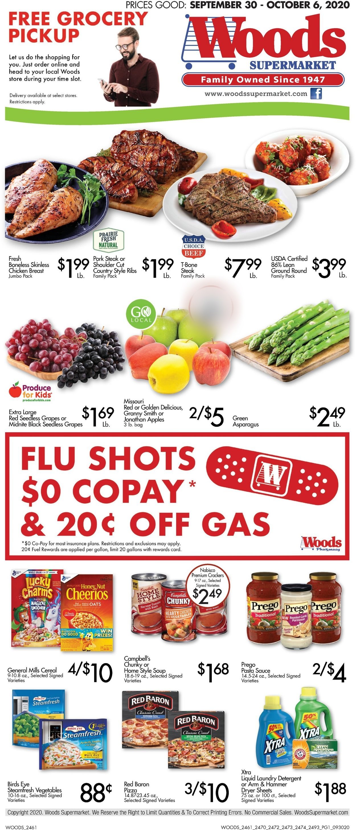 Woods Supermarket Weekly Ad Circular - valid 09/30-10/06/2020