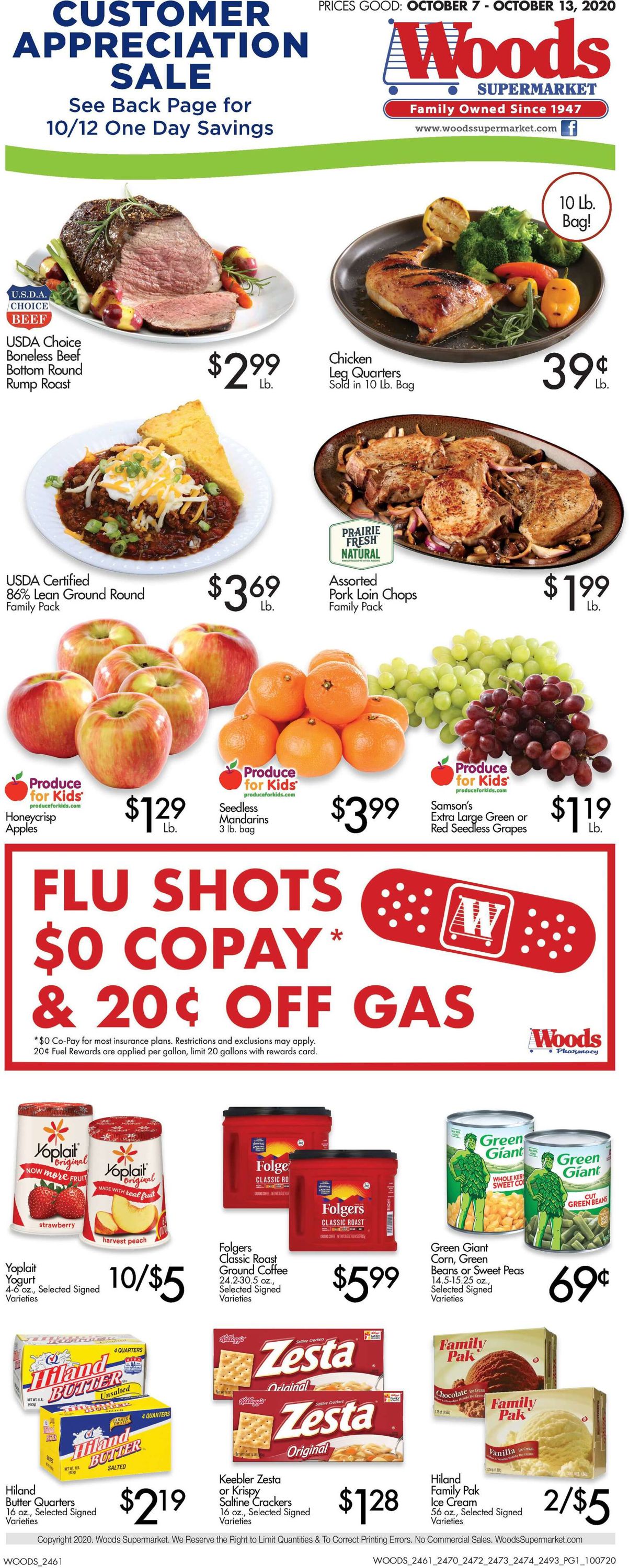 Woods Supermarket Weekly Ad Circular - valid 10/07-10/13/2020